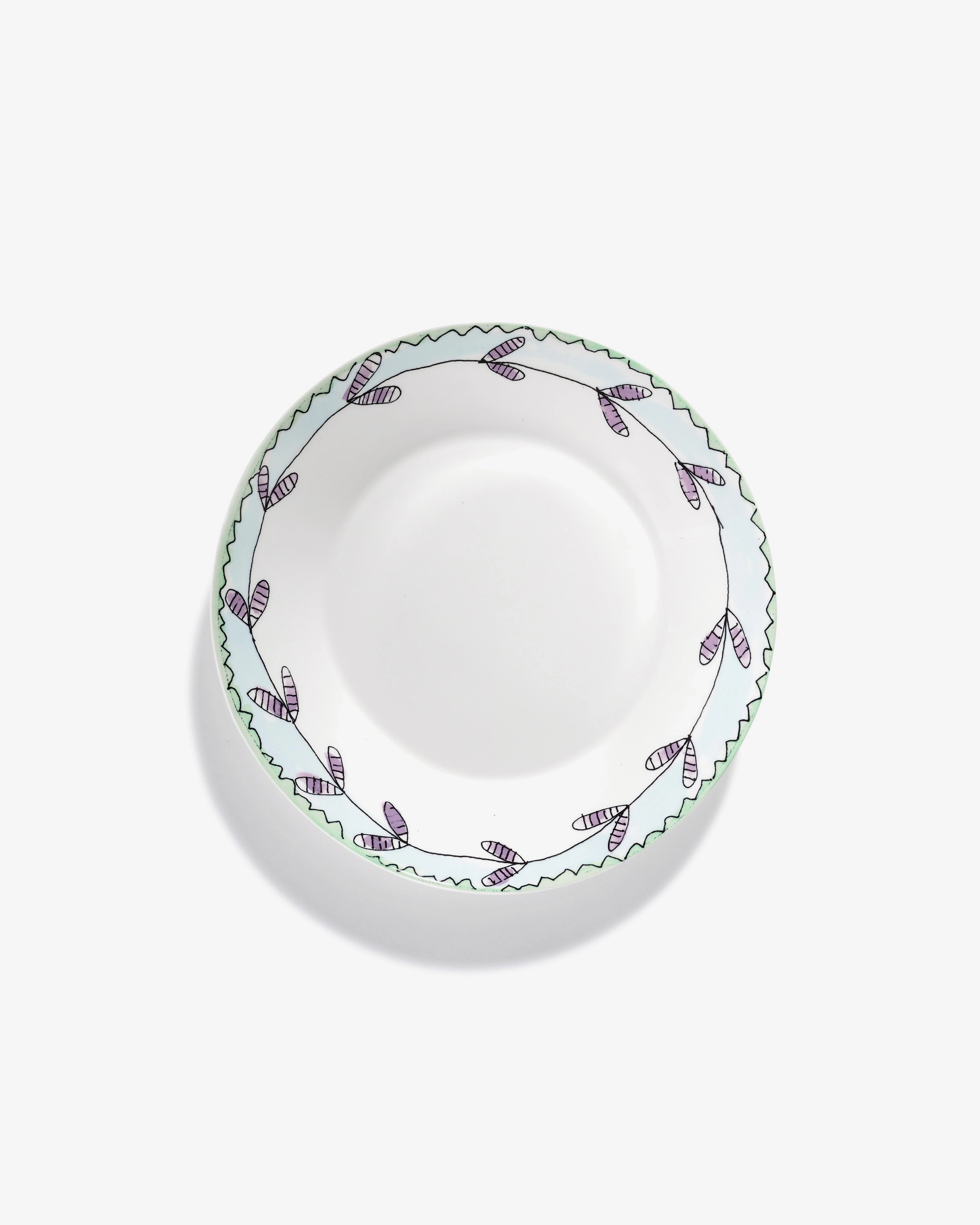 Deep plate L Blossom milk Midnight Flowers