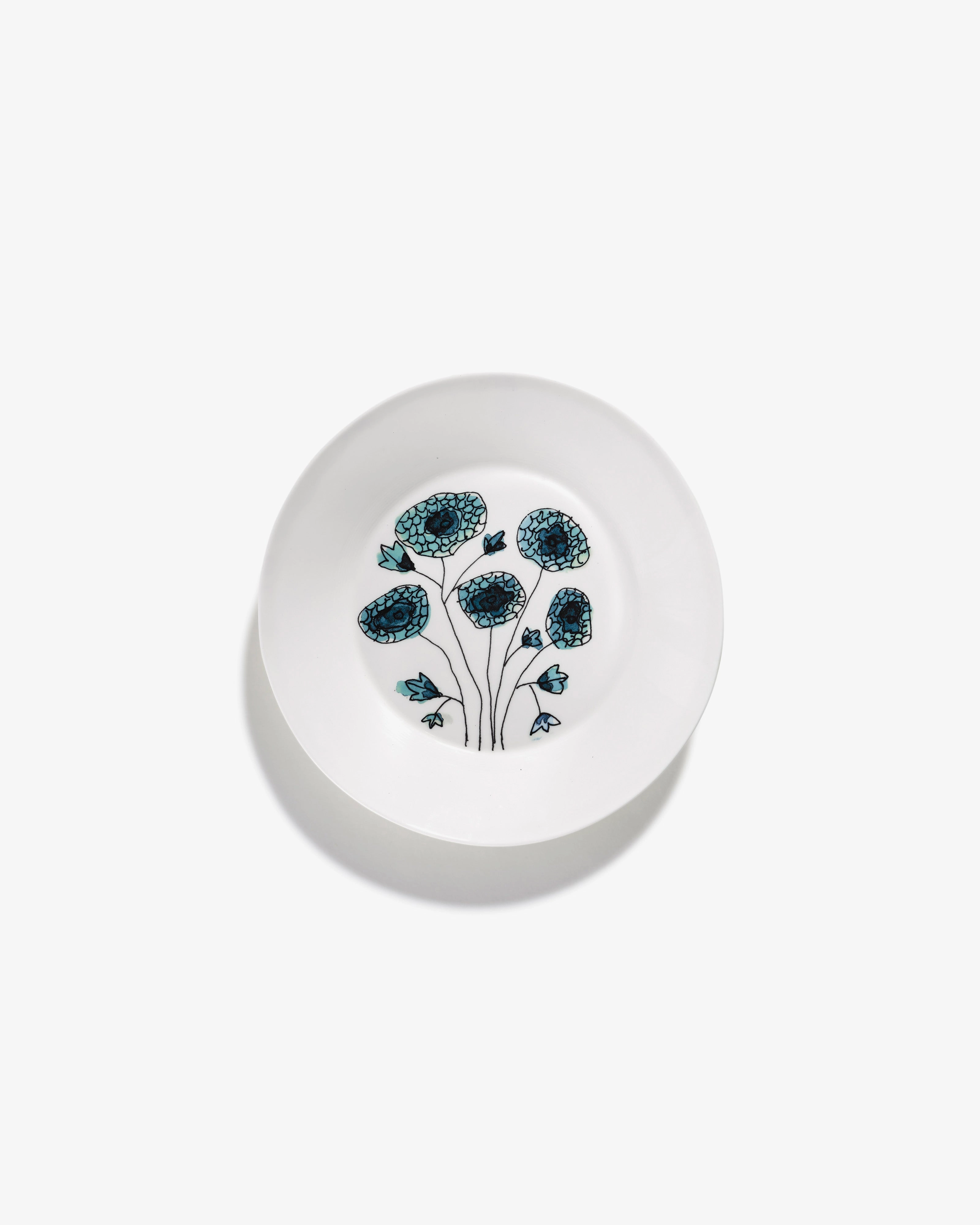 Deep plate M Anemone vaniglia Midnight Flowers