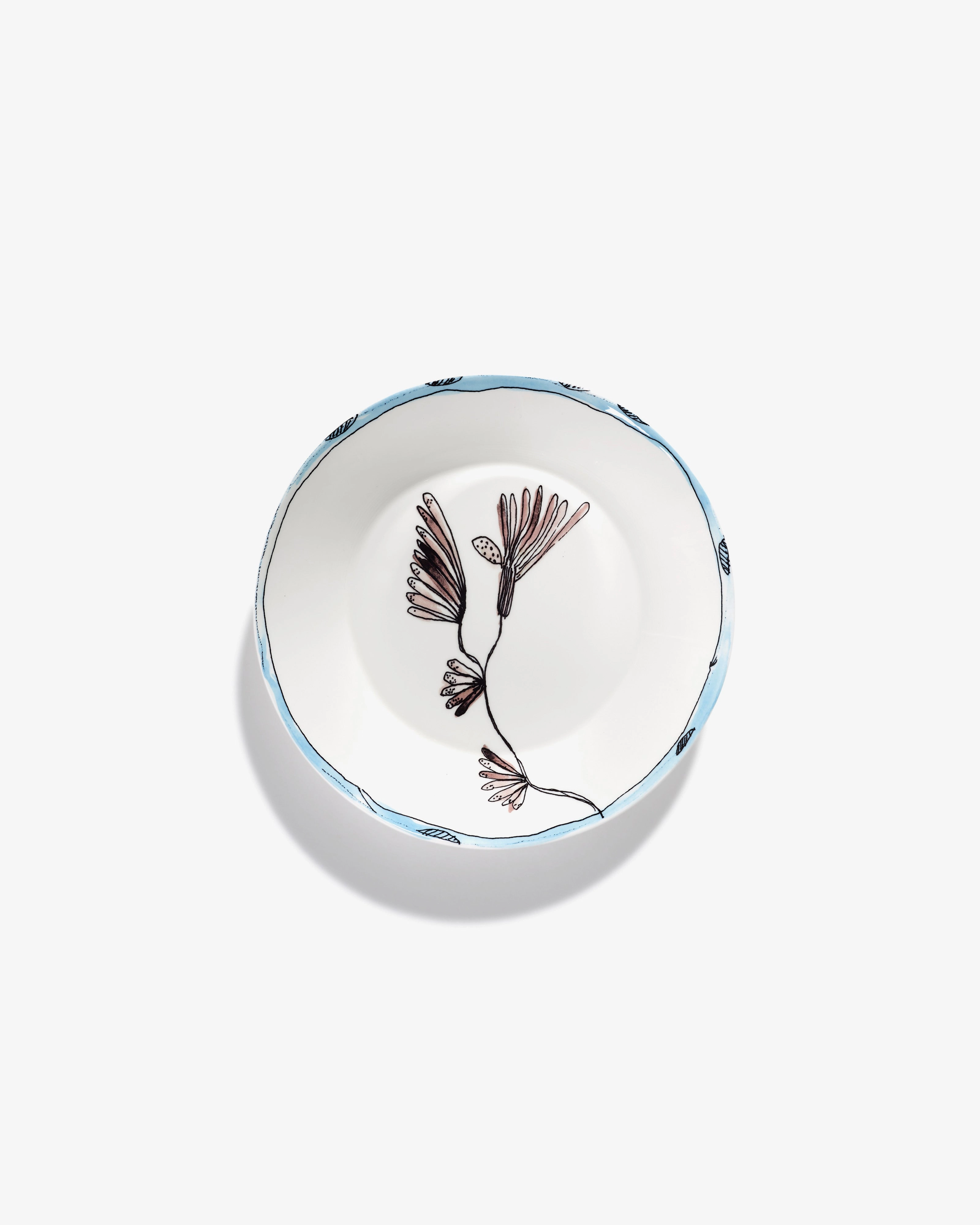 Deep plate M Camelia aubergine Midnight Flowers