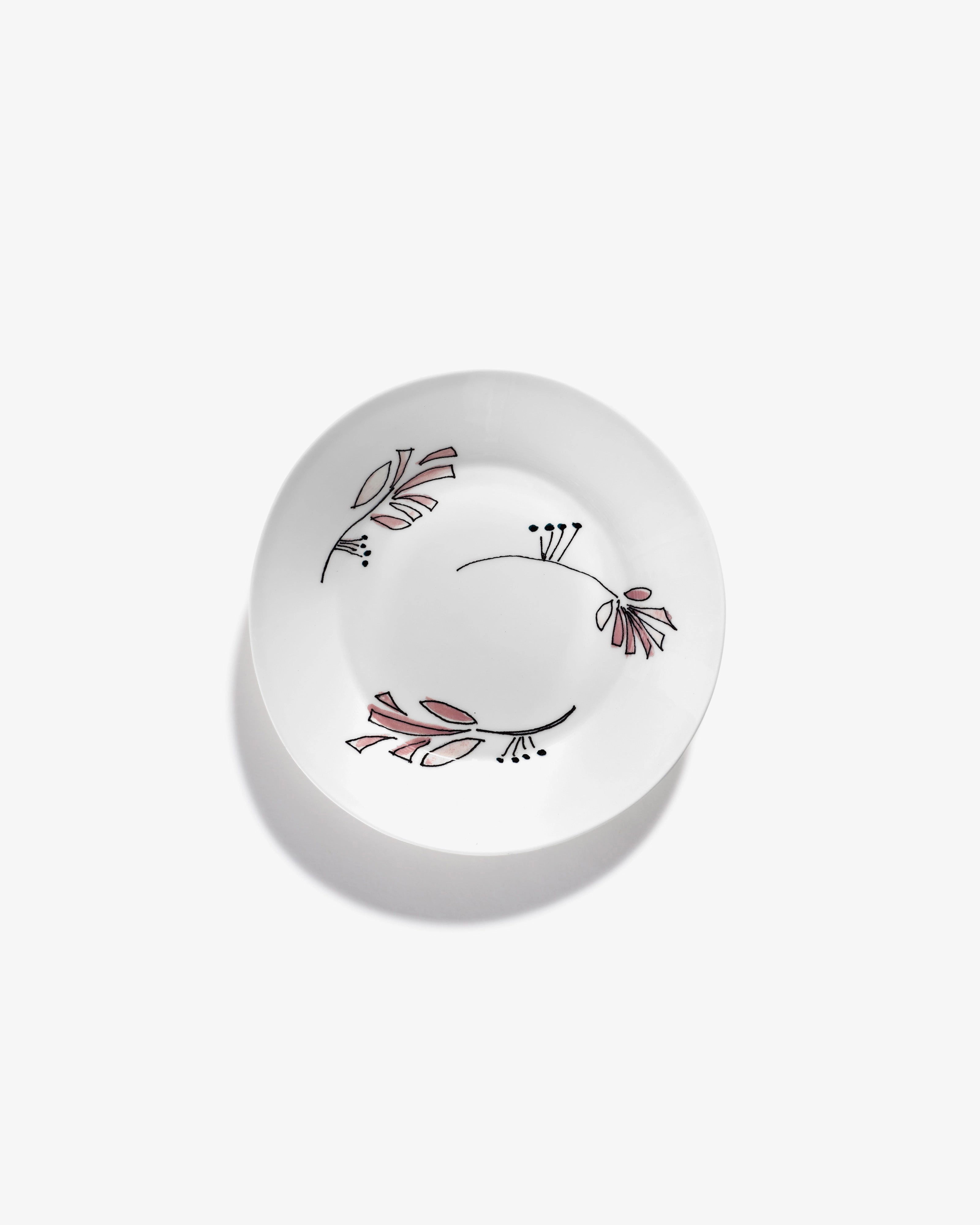 Deep plate M Fiore rosa Midnight Flowers