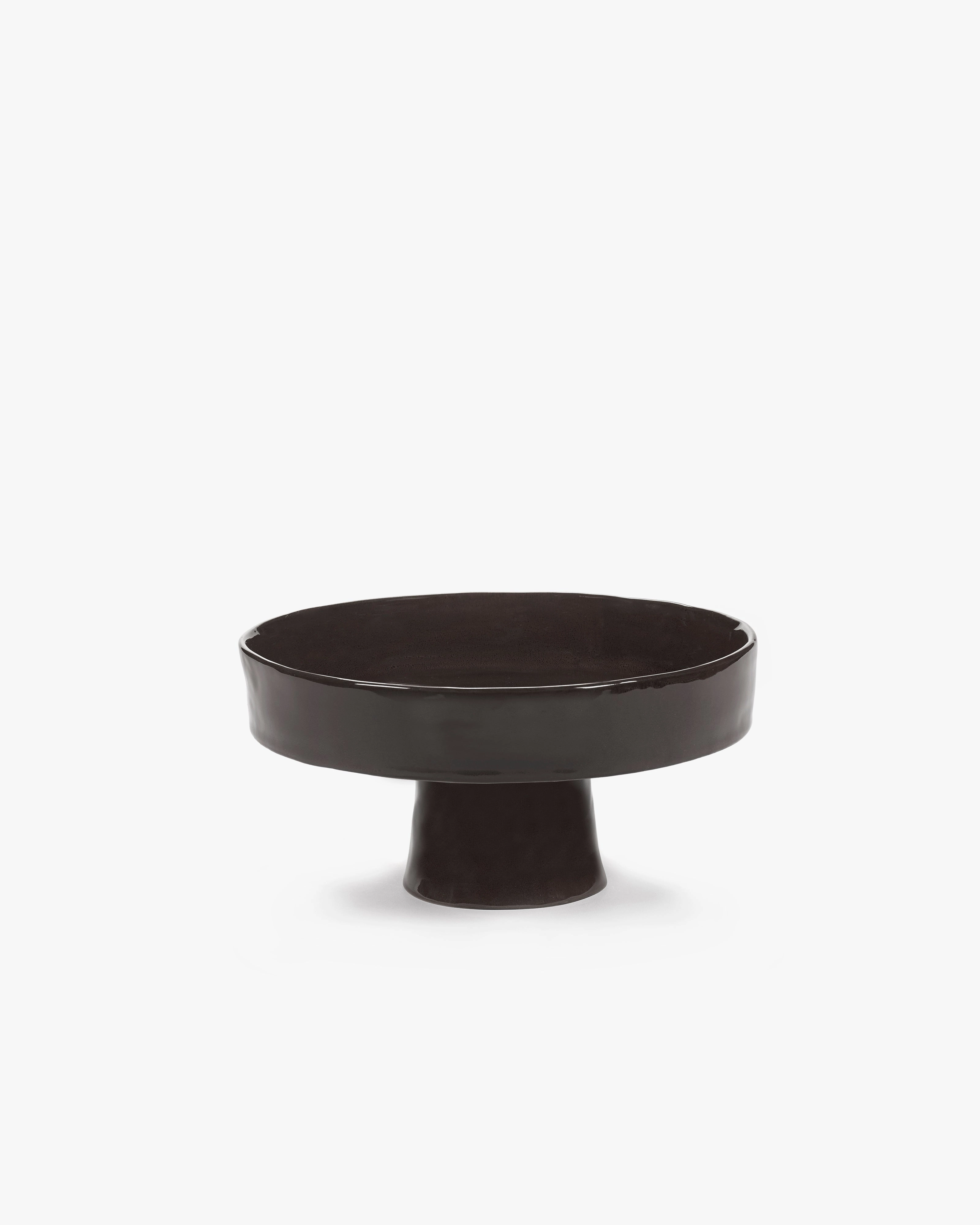Deep plate on foot L ebony La Mre Buy Dinnerware online shop