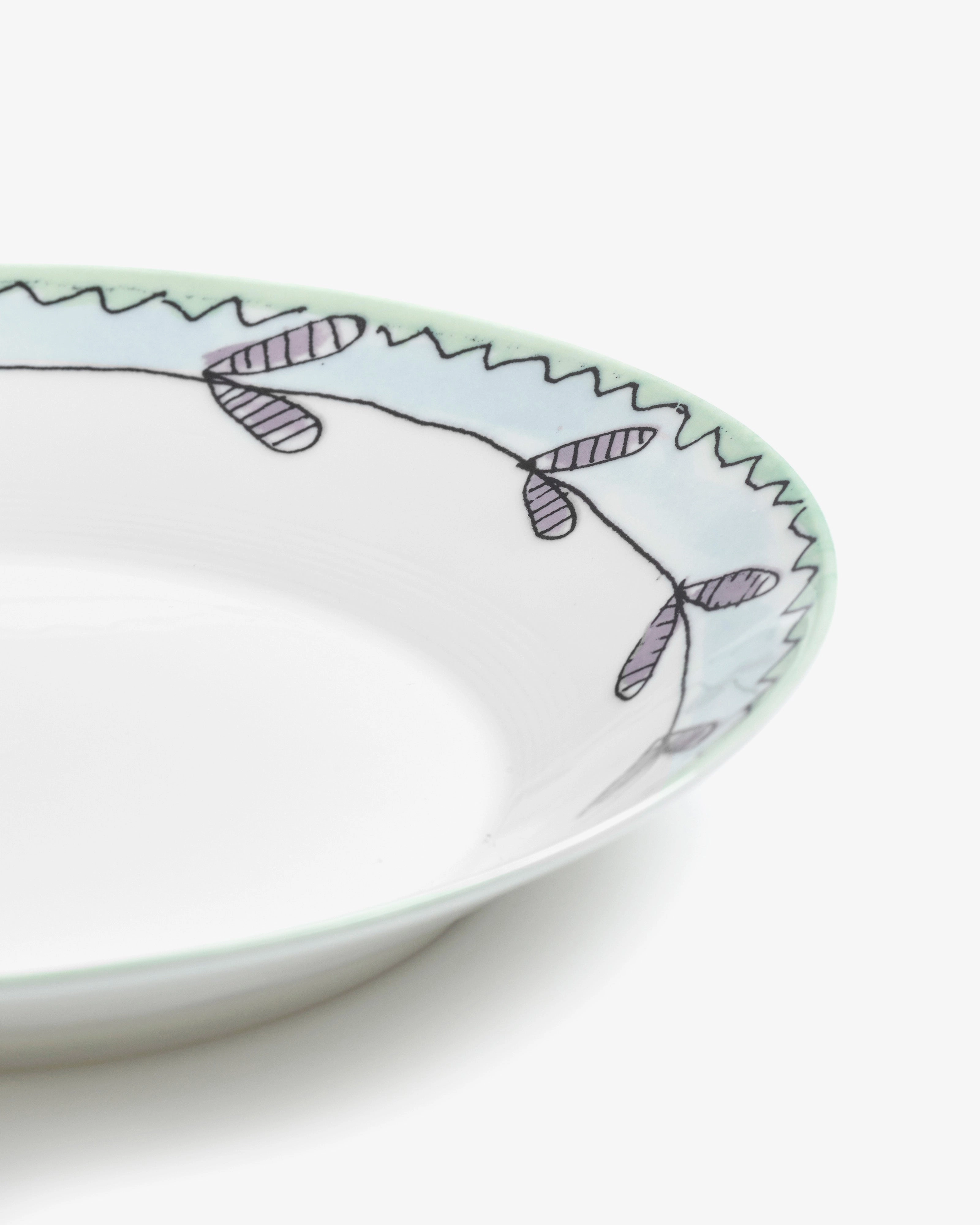 Deep plate S Blossom milk Midnight Flowers