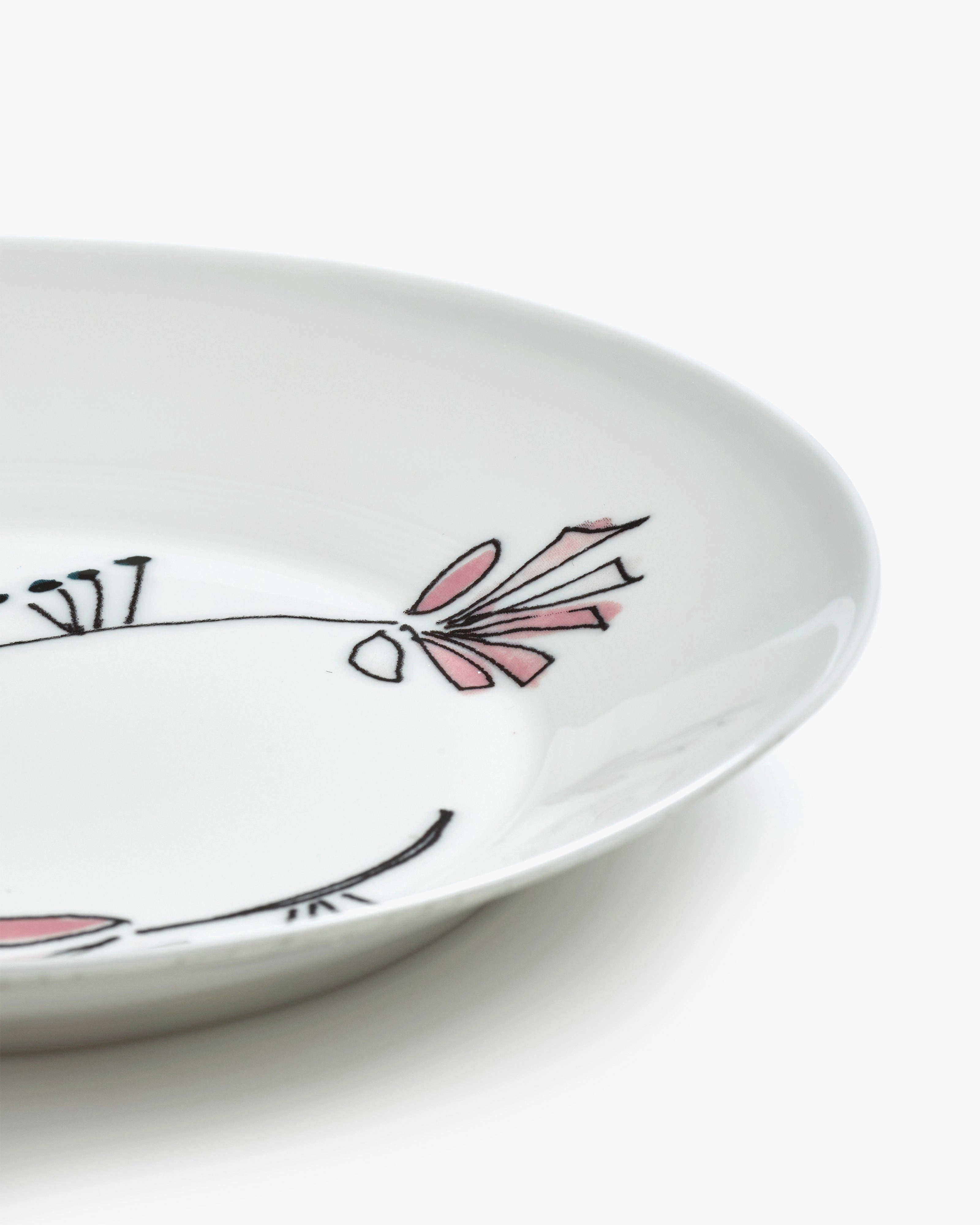 Deep plate S Fiore rosa Midnight Flowers