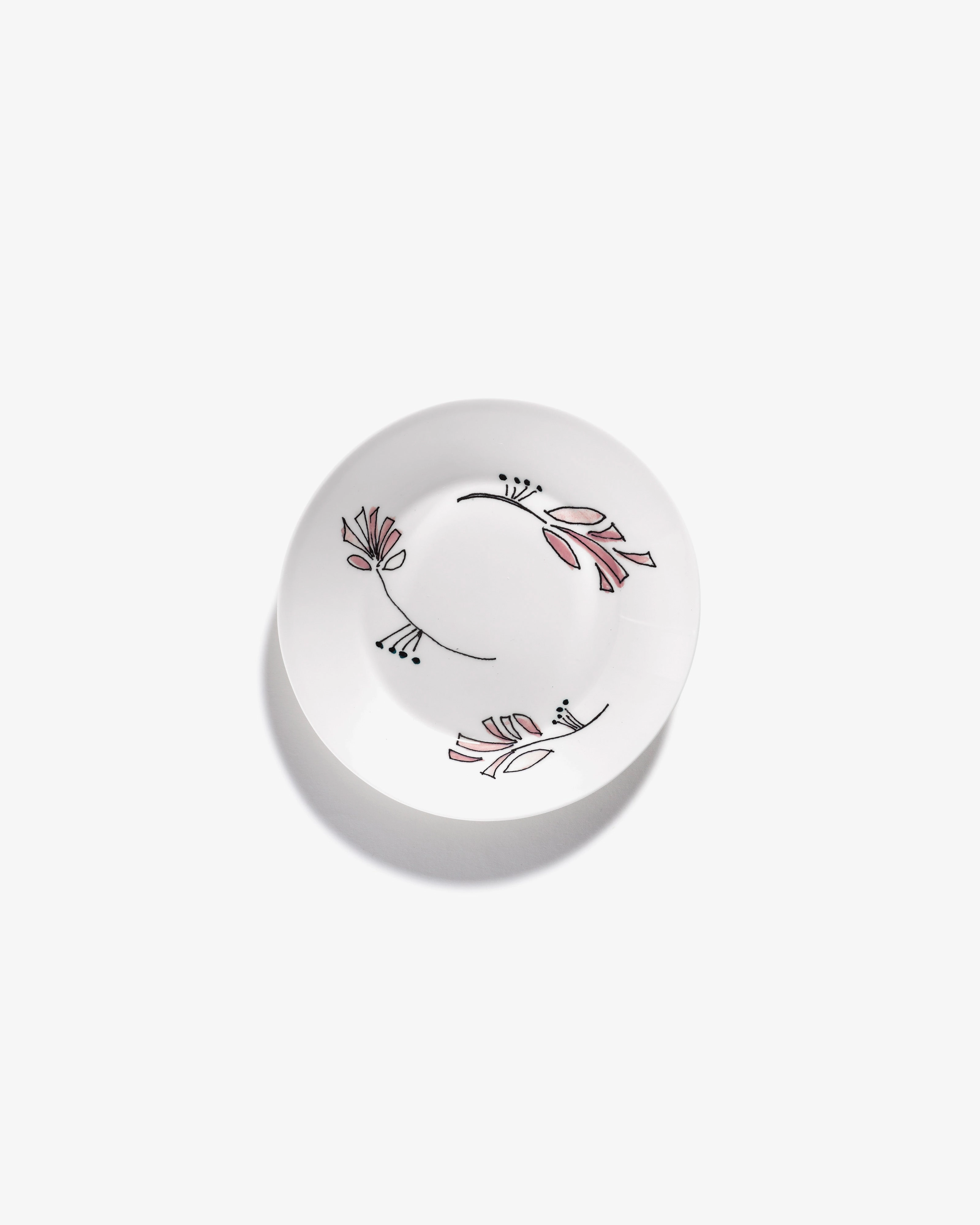 Deep plate S Fiore rosa Midnight Flowers