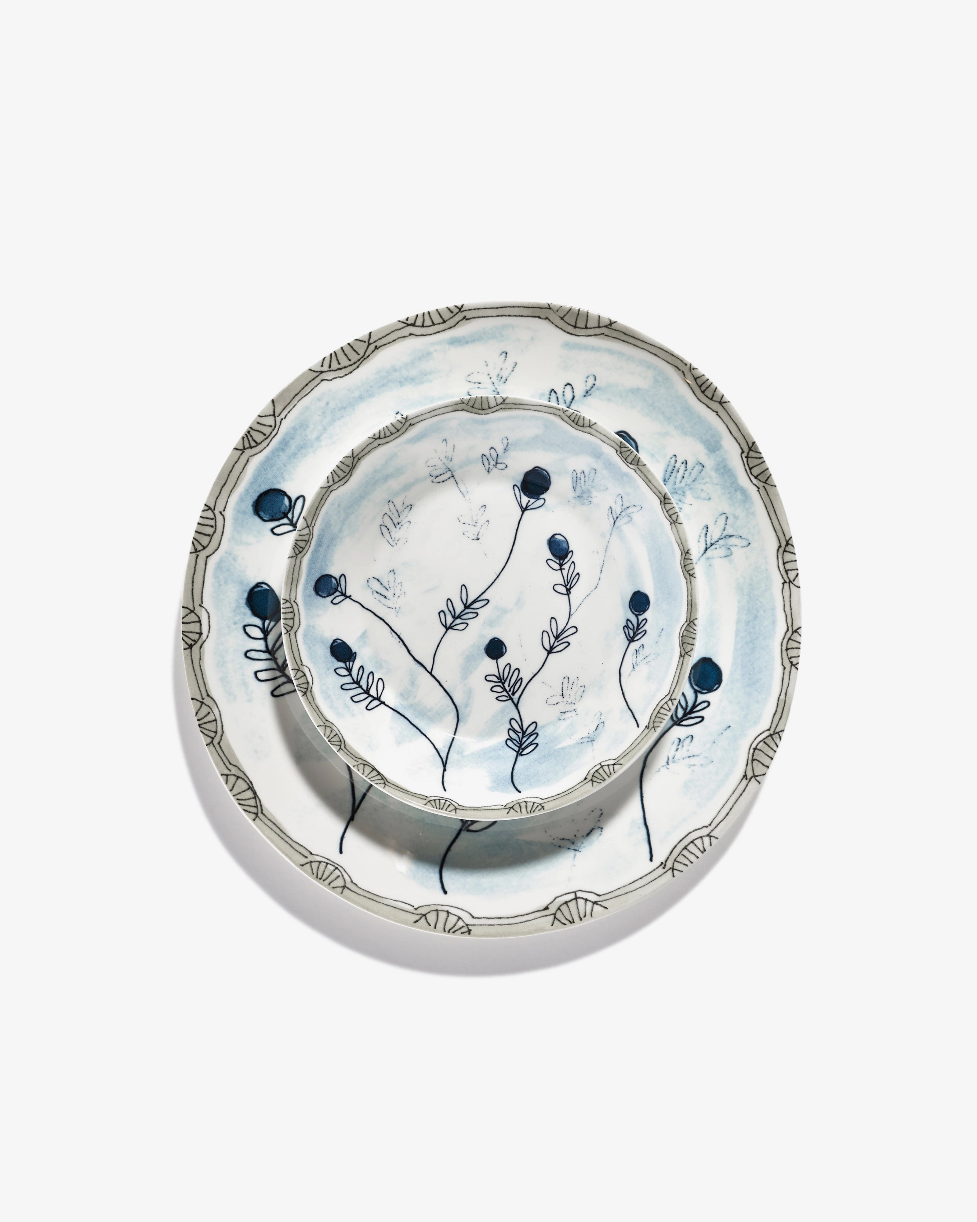 Deep plate S Mirtillo tea Midnight Flowers