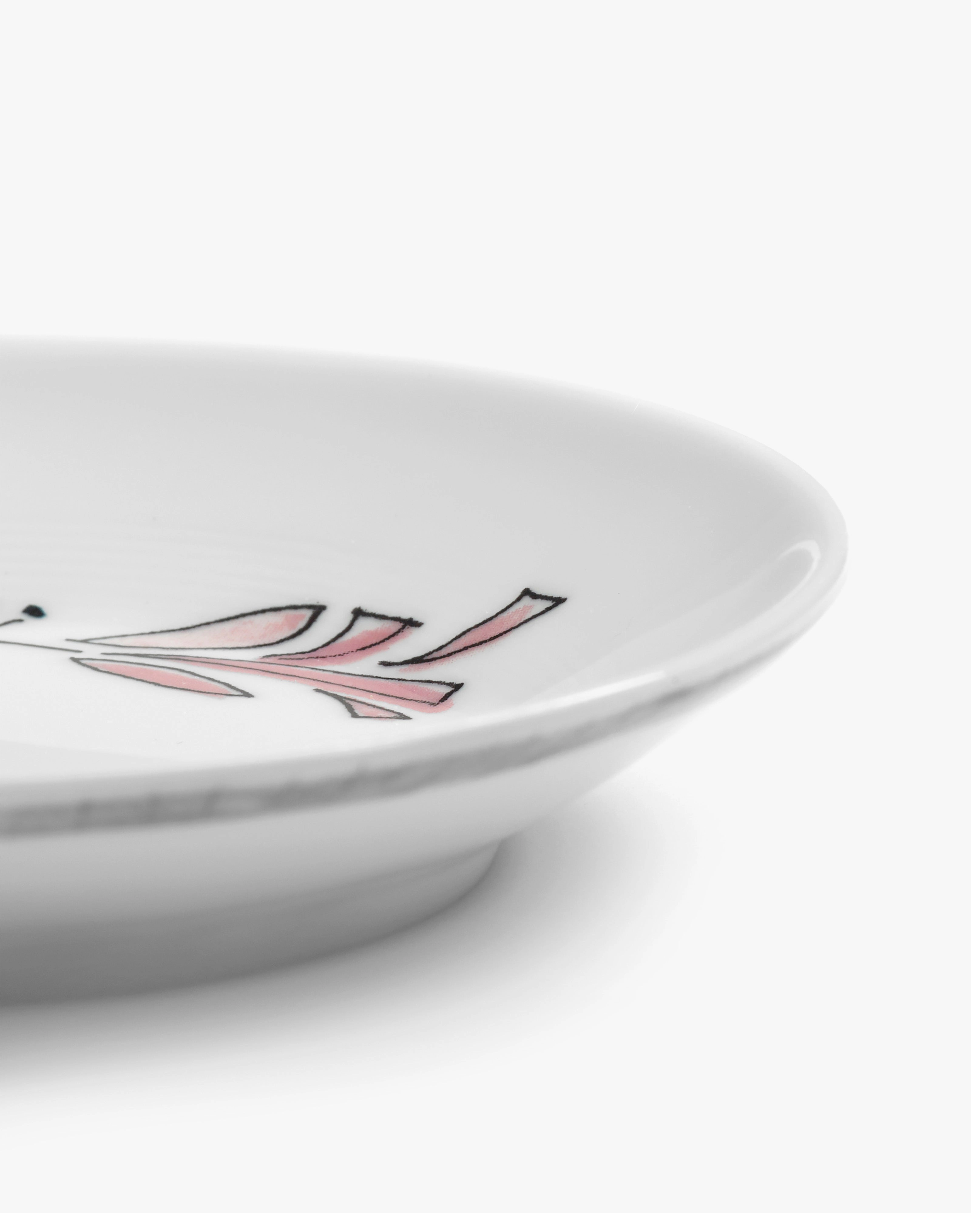 Deep plate XS Fiore rosa Midnight Flowers