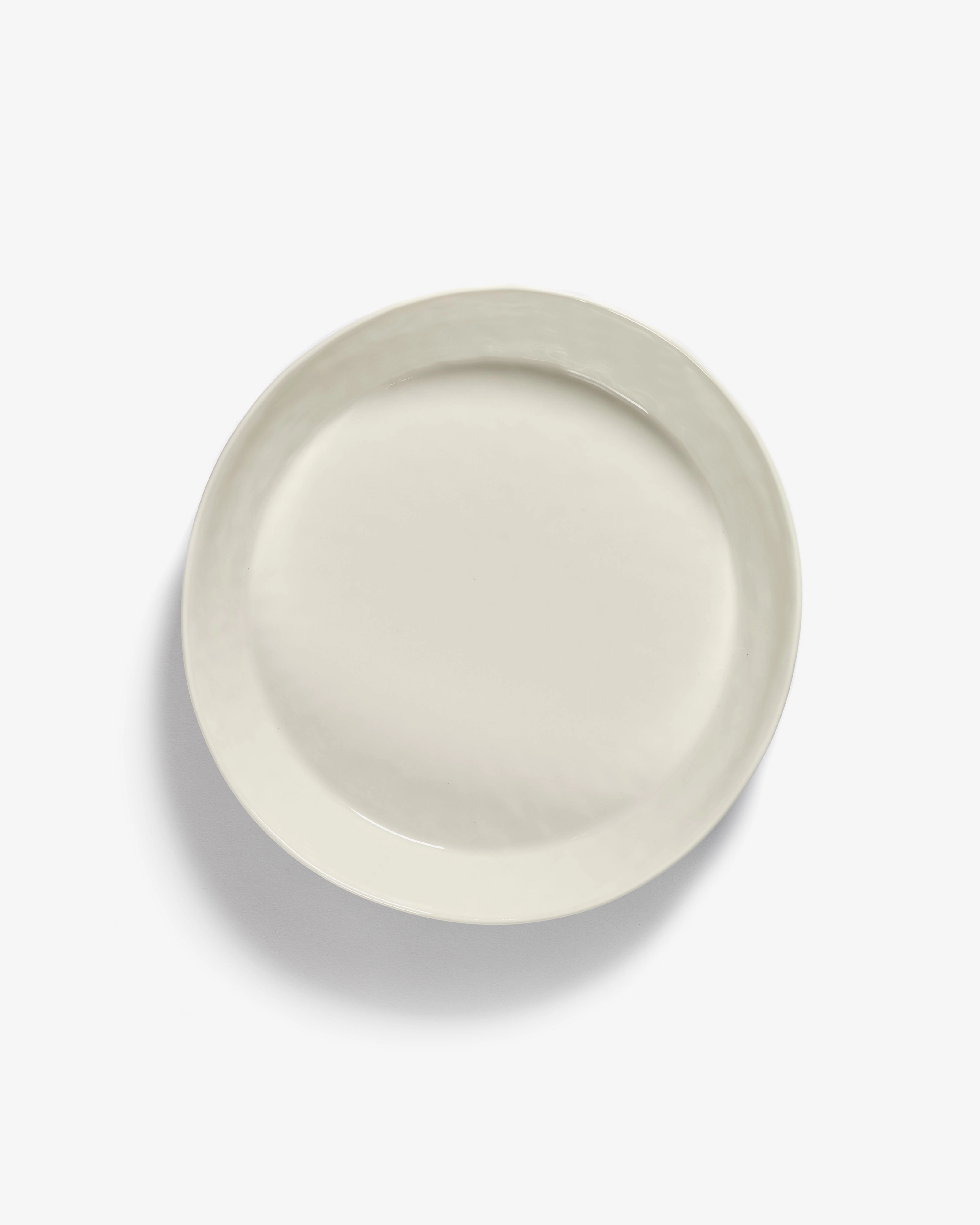 Deep serving plate S white - blue stripes Feast