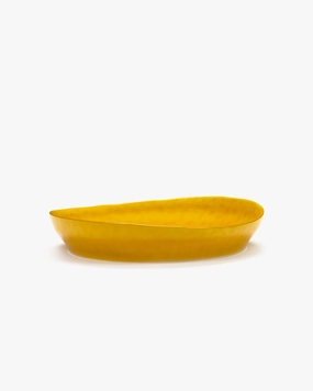 Deep serving plate S yellow - black dots Feast Buy Dinnerware online shop