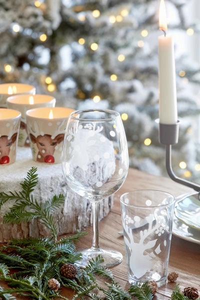 Deer Friends Wine Stem Glassware (Set/6)