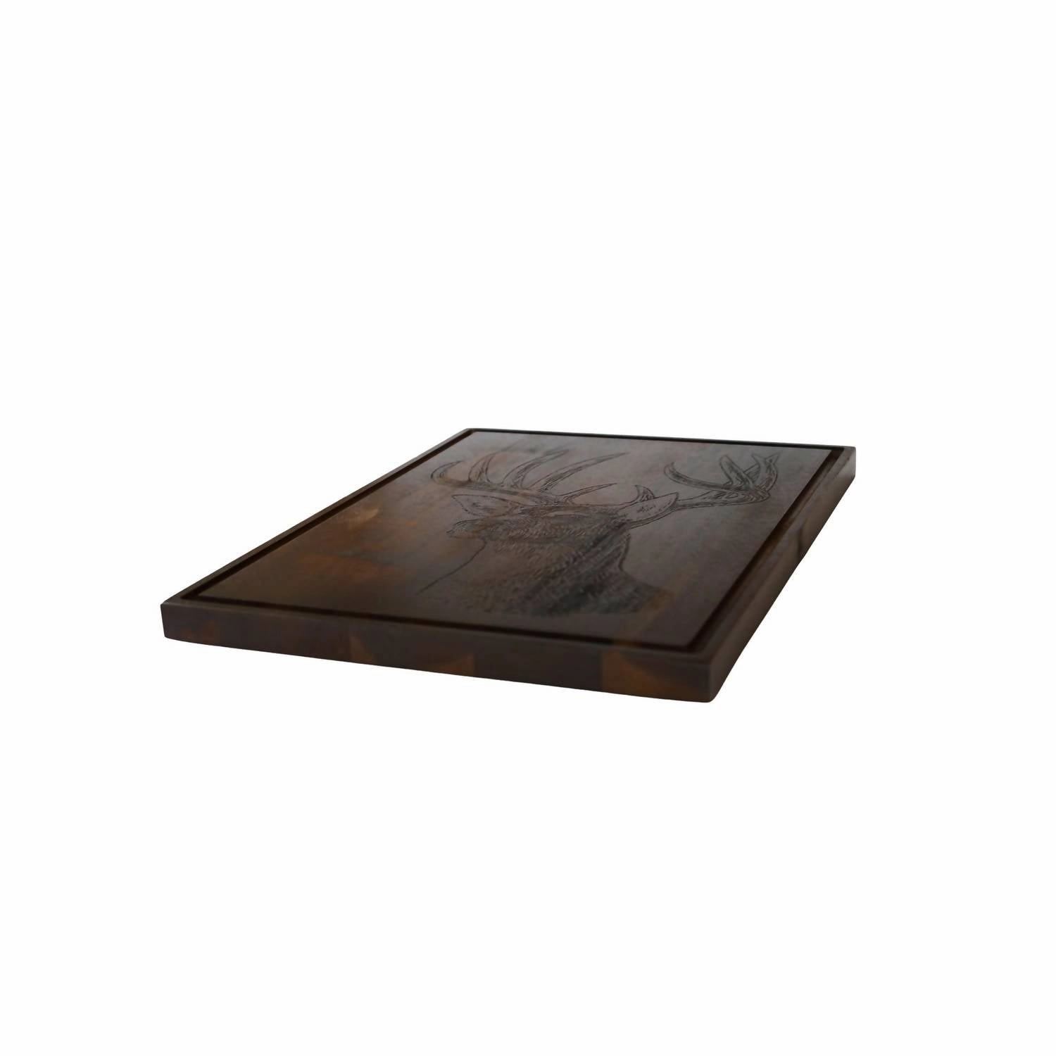 Deer Hunting Wood Board In Dark Wood