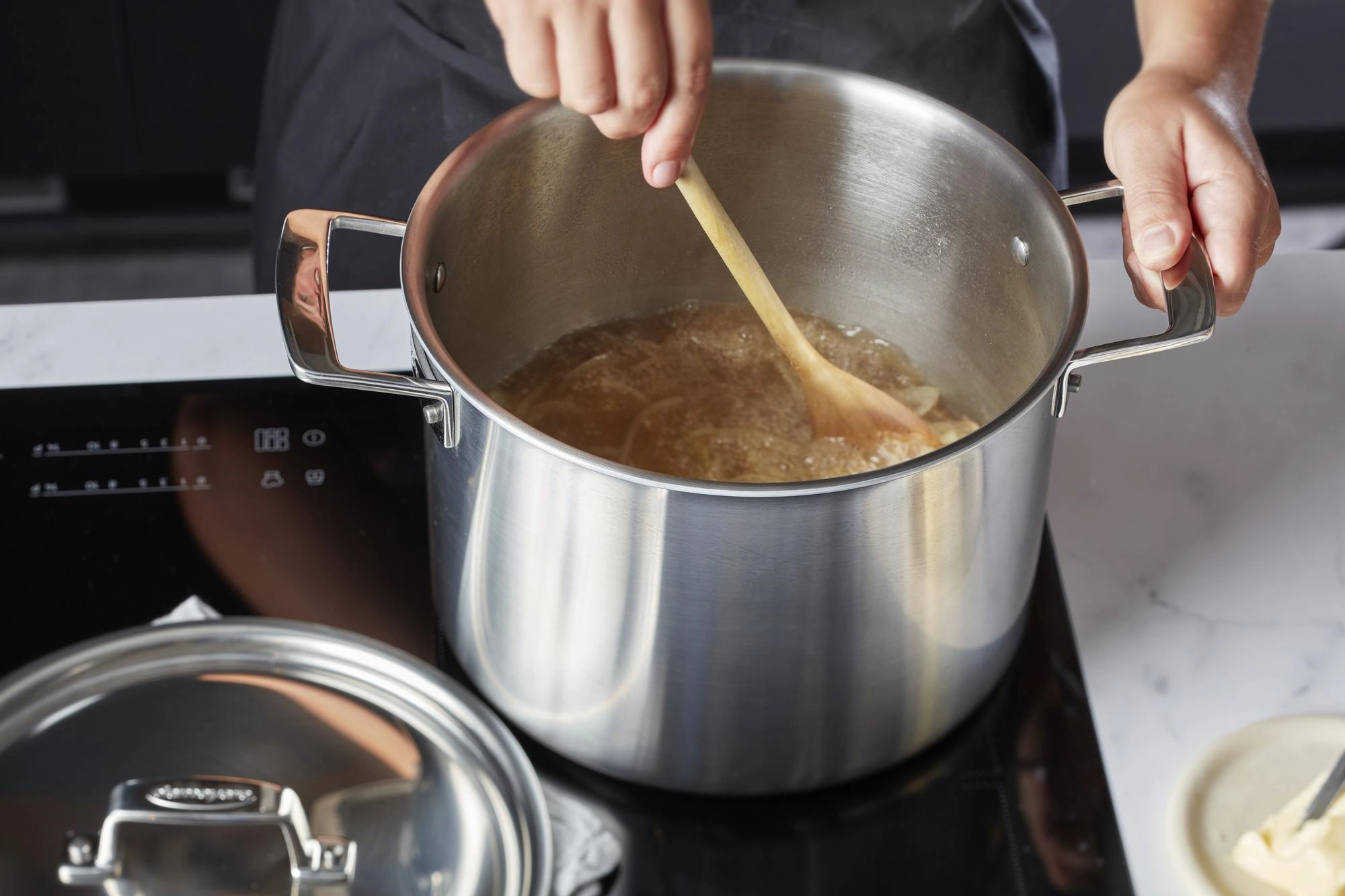 Demeyere Essential 5-ply 8-qt Stainless Steel Stock Pot with Lid