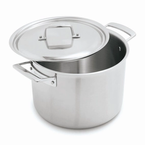 Demeyere Essential 5-ply 8-qt Stainless Steel Stock Pot with Lid Cookware online kitchen sale