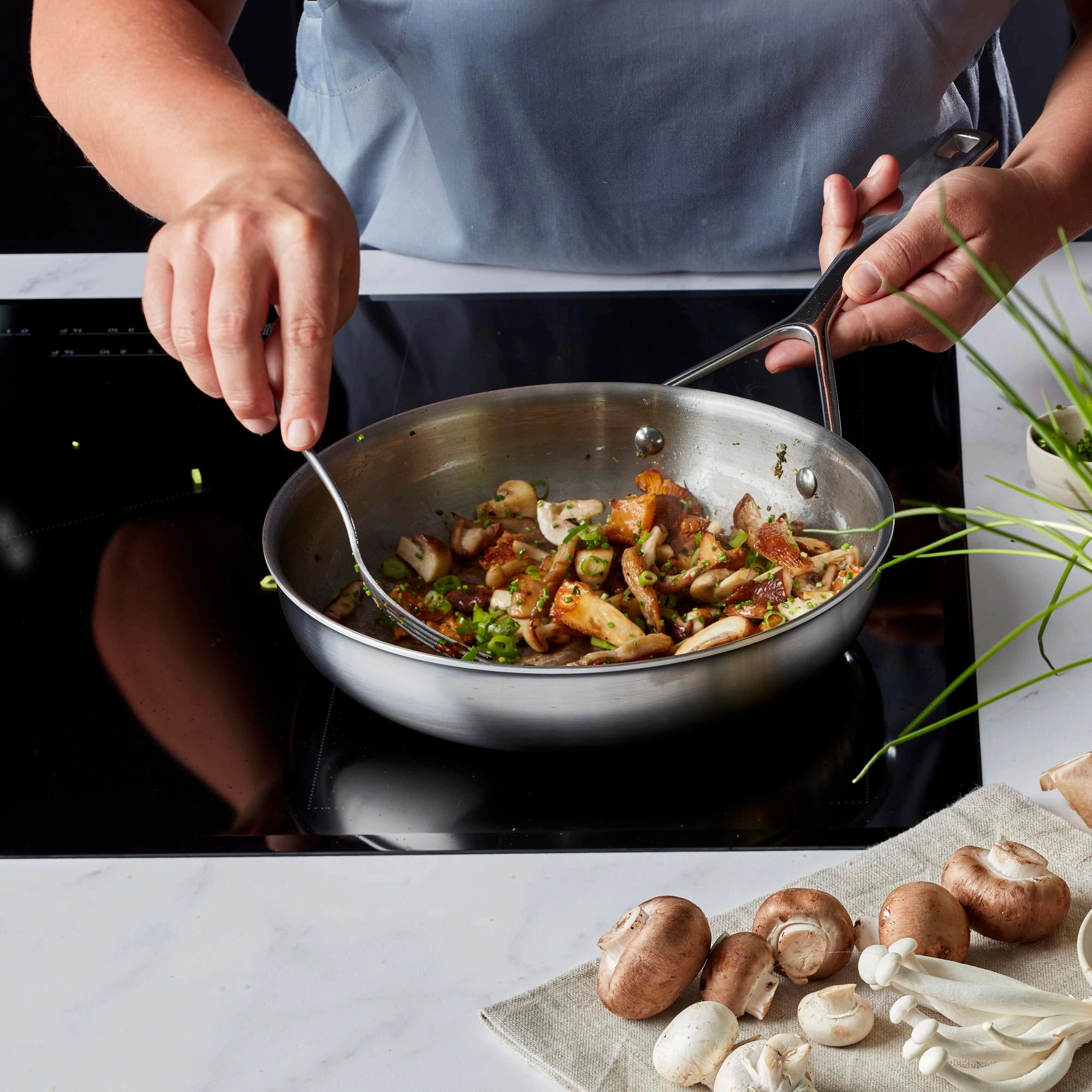 Demeyere Essential 5-ply Stainless Steel Fry Pan