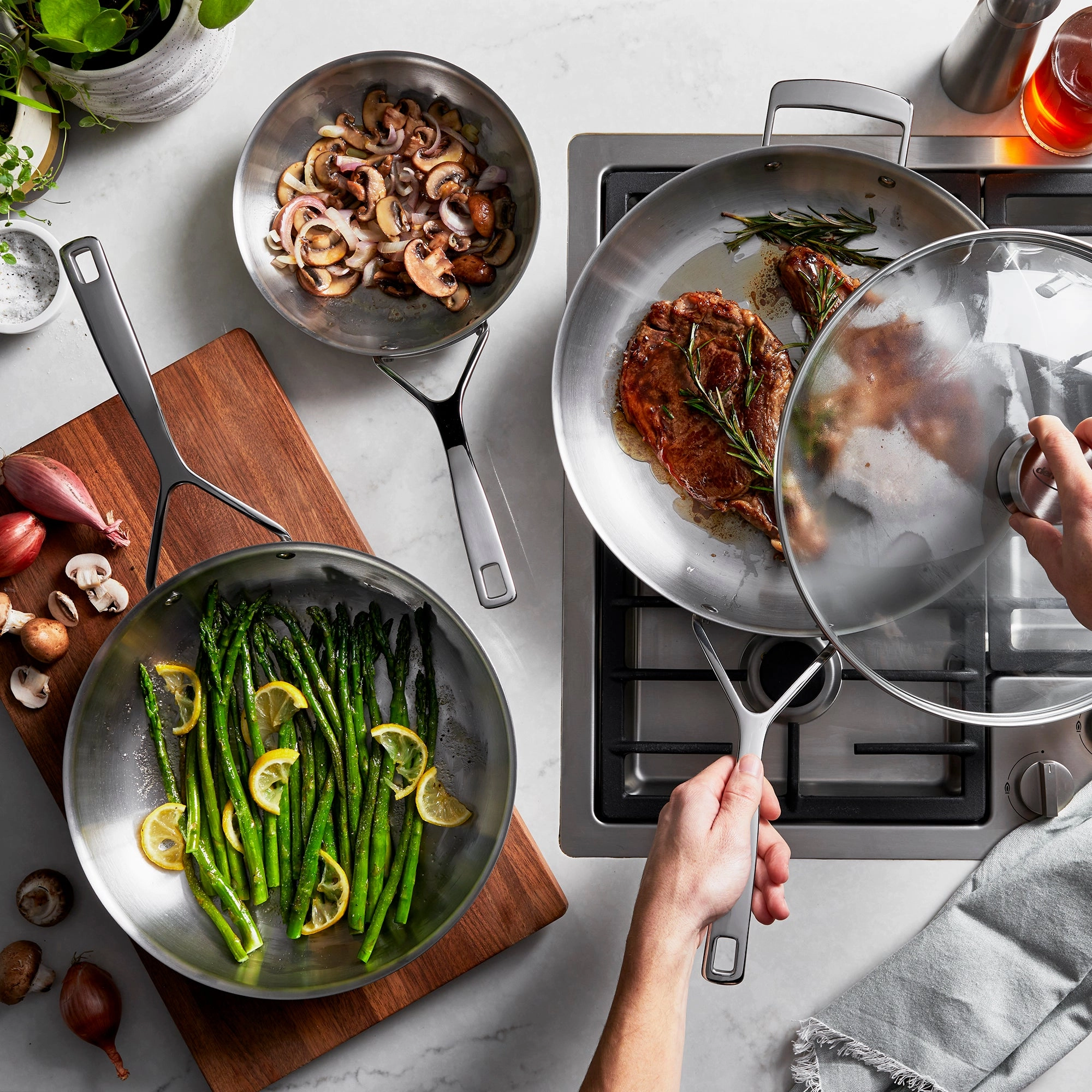 Demeyere Essential 5-ply Stainless Steel Fry Pan