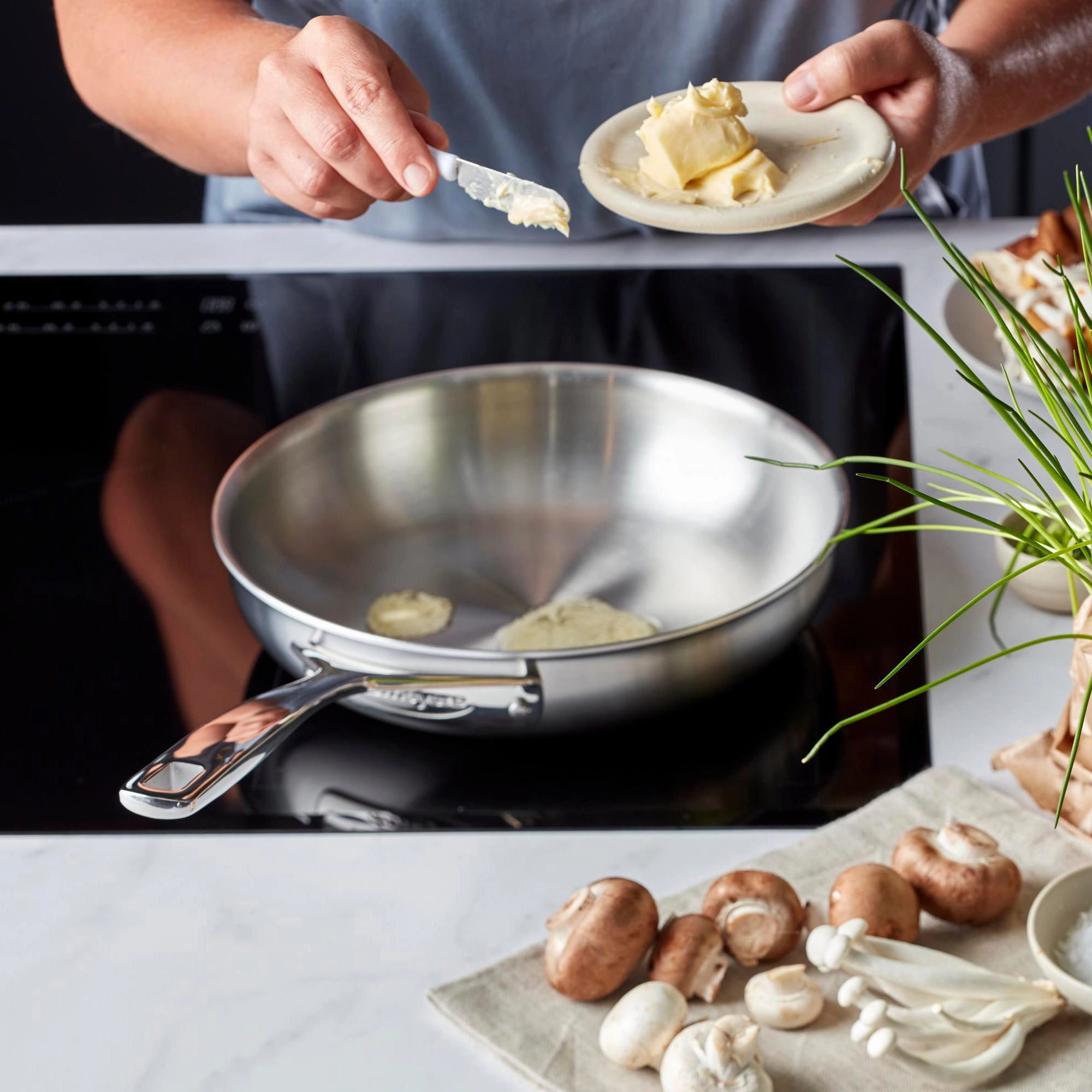Demeyere Essential 5-ply Stainless Steel Fry Pan
