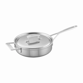 Demeyere Industry 5-Ply 3-qt Stainless Steel Saute Pan with Handle Helper Cookware online kitchen sale
