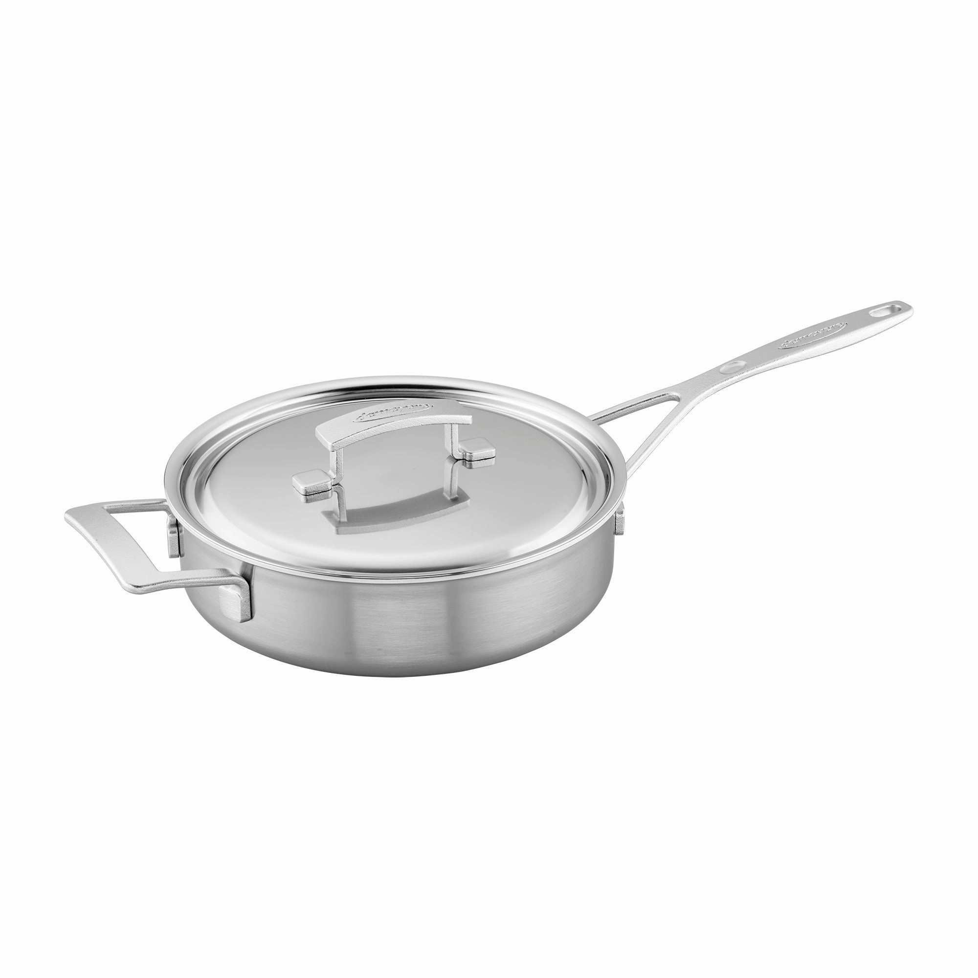 Demeyere Industry 5-Ply 3-qt Stainless Steel Saute Pan with Handle Helper Cookware online kitchen sale