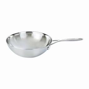 Demeyere Industry 5-Ply 5-qt Stainless Steel Flat Bottom Wok Cookware online kitchen sale