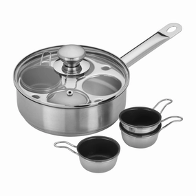Demeyere Resto 4-cup Stainless Steel Egg Poacher Set Cookware online kitchen sale