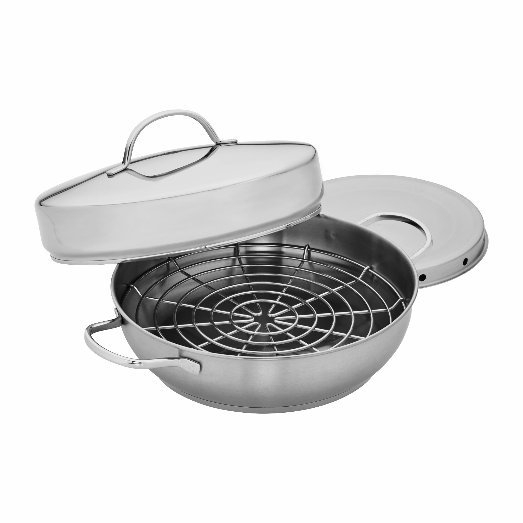 Demeyere Resto 4-pc Stainless Steel Stovetop Smoker Set Cookware online kitchen sale