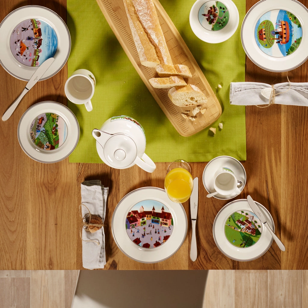 Design Naif Salad Plate: Old Village Square