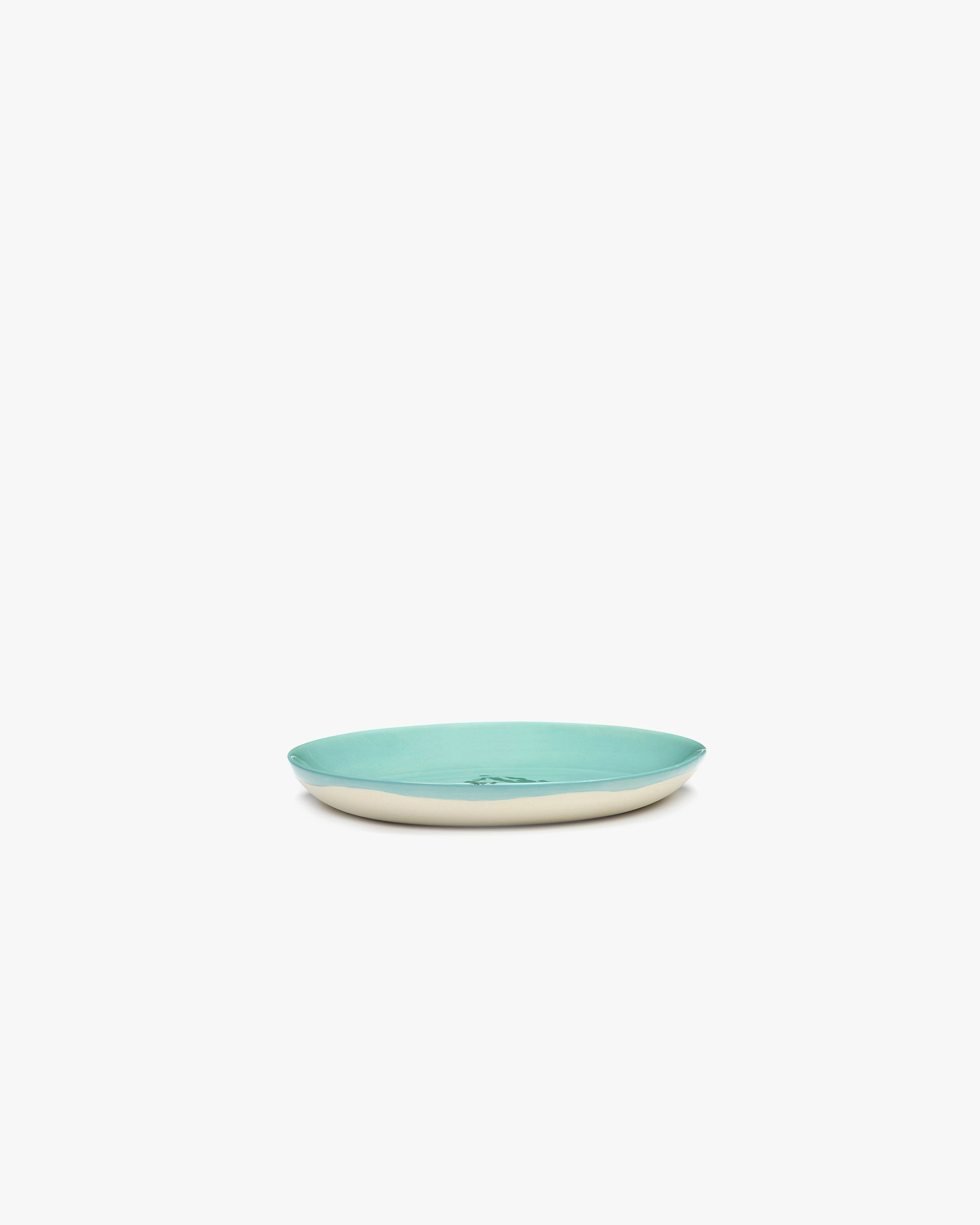 Dessert plate azure - green artichoke Feast