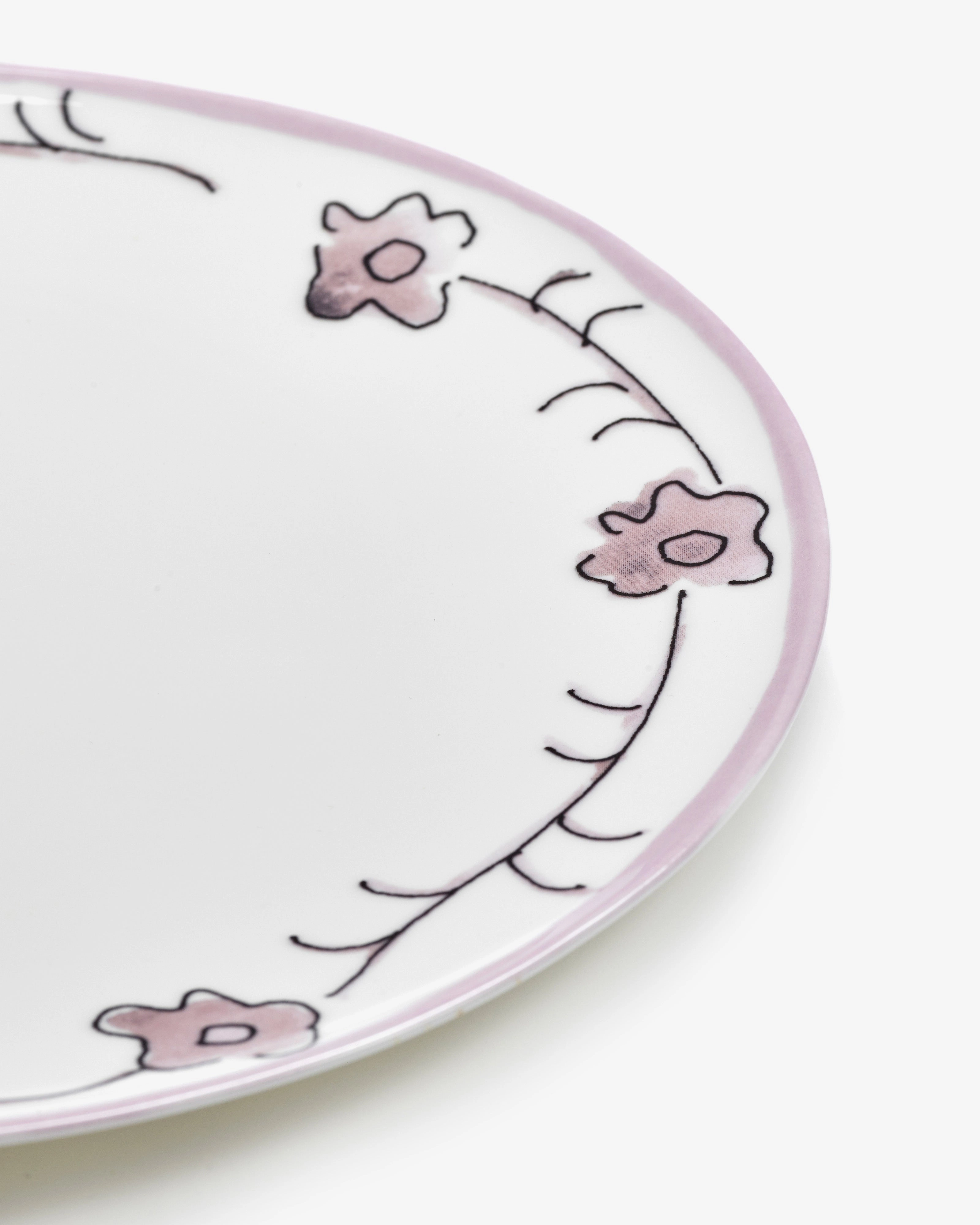 Dessert plate Dark viola Midnight Flowers