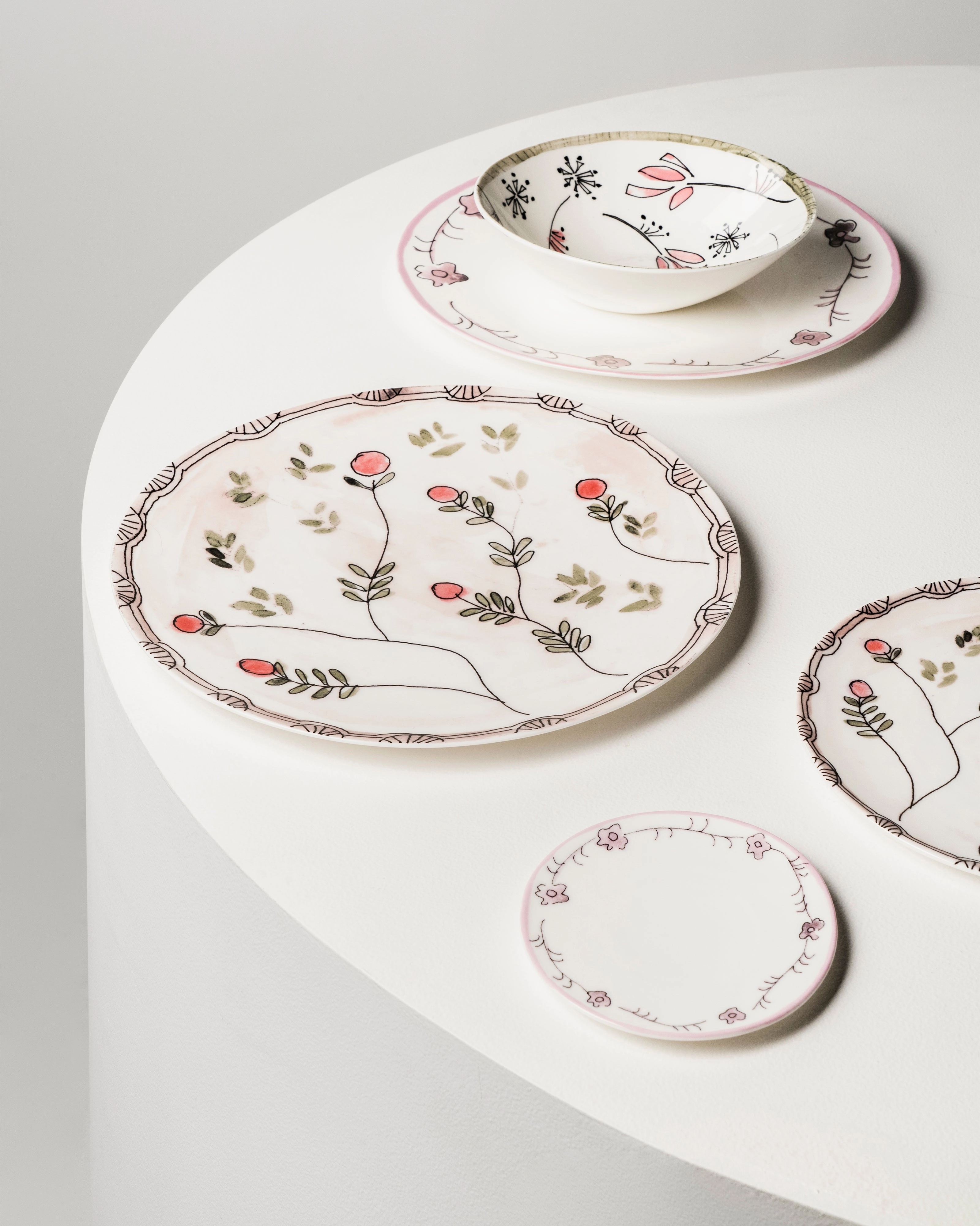 Dessert plate Dark viola Midnight Flowers