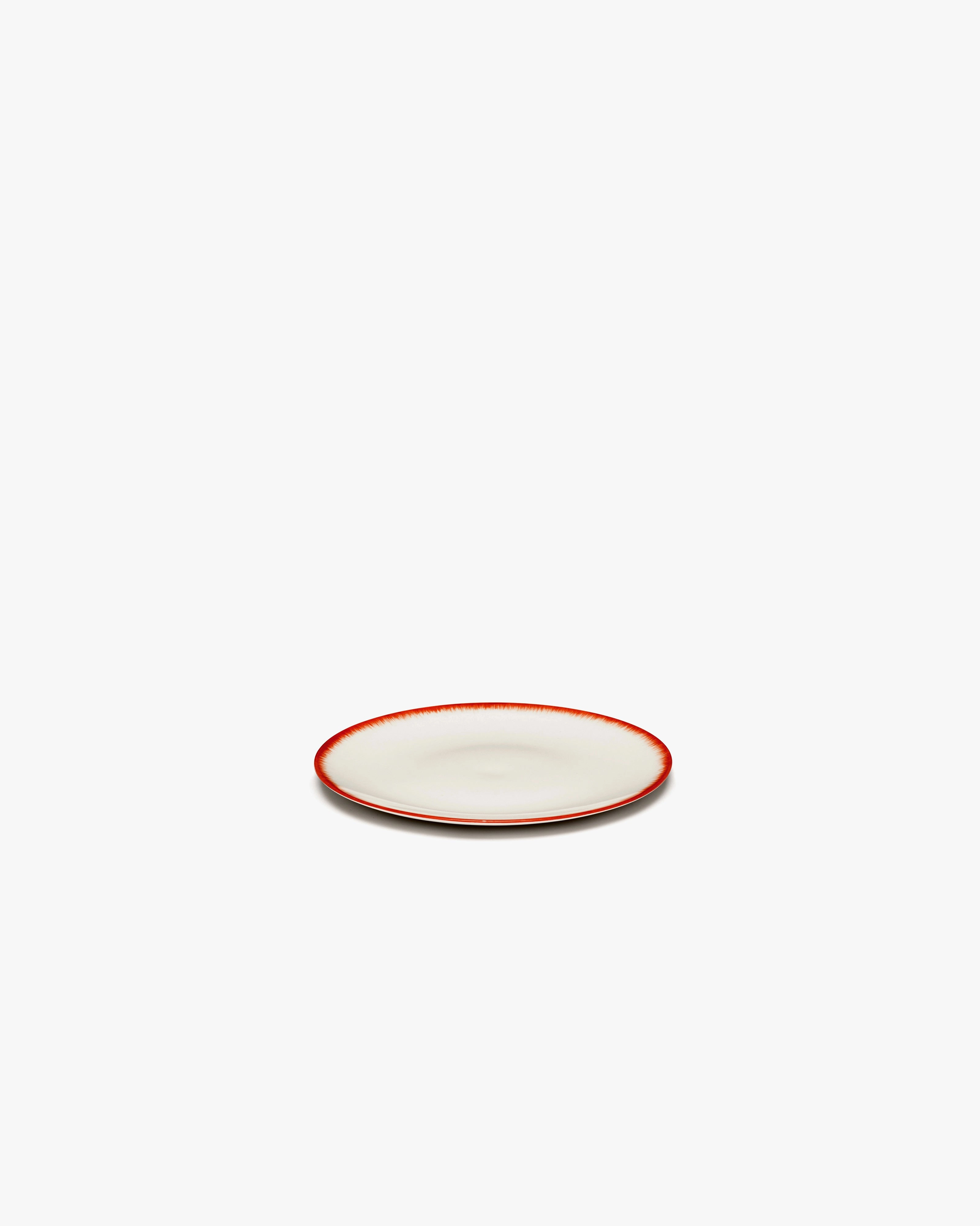 Dessert plate white/red variation 2 D