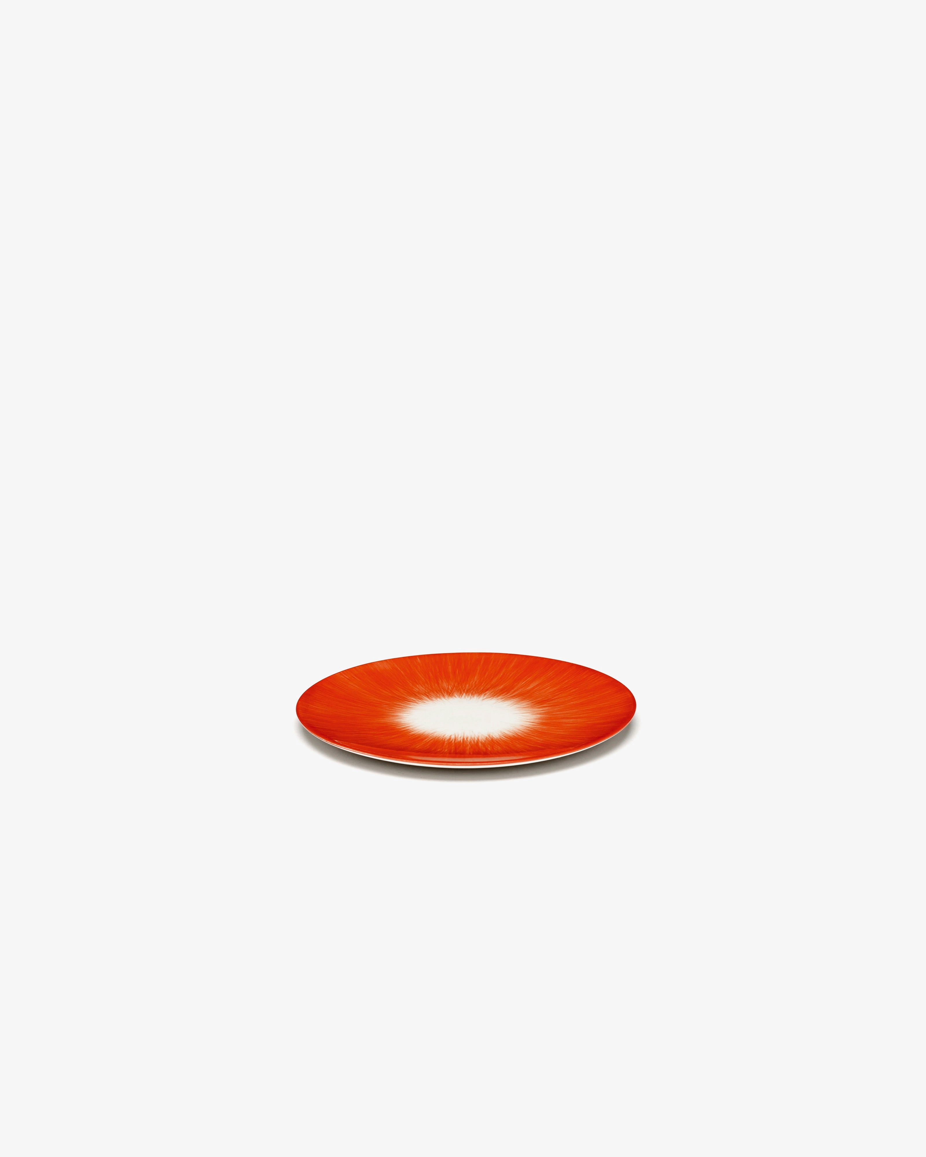 Dessert plate white/red variation 5 D