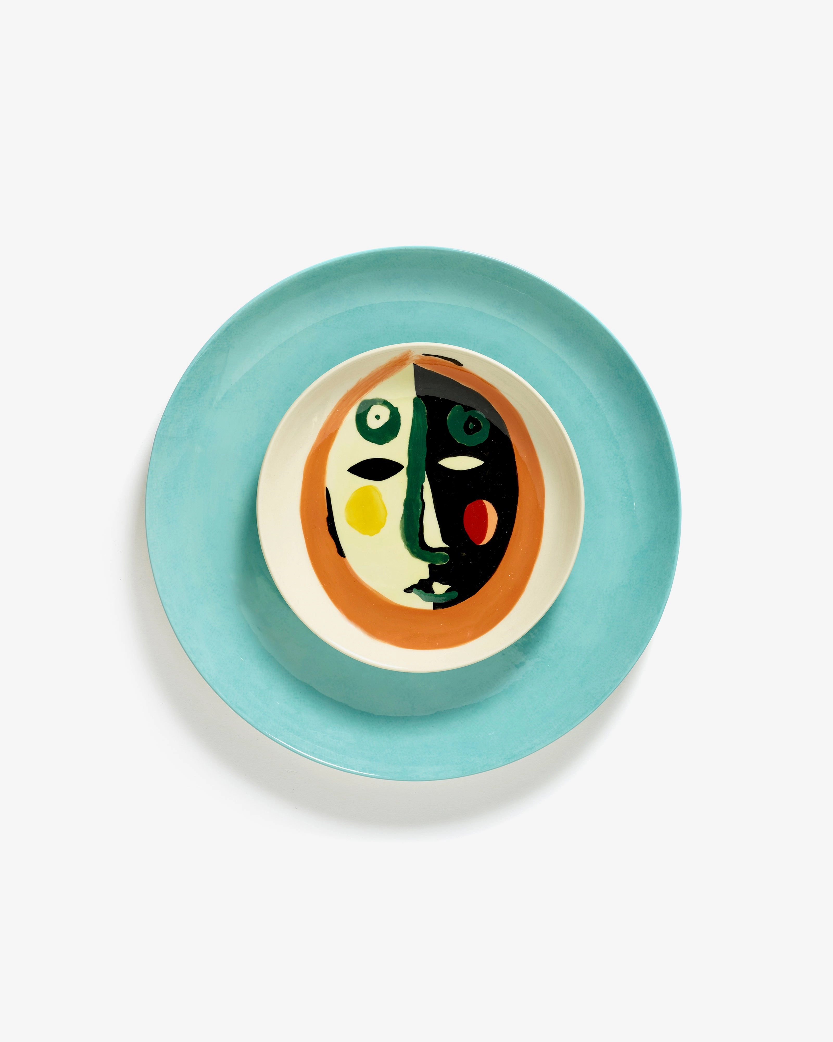 Dessert plate with face 1 Feast
