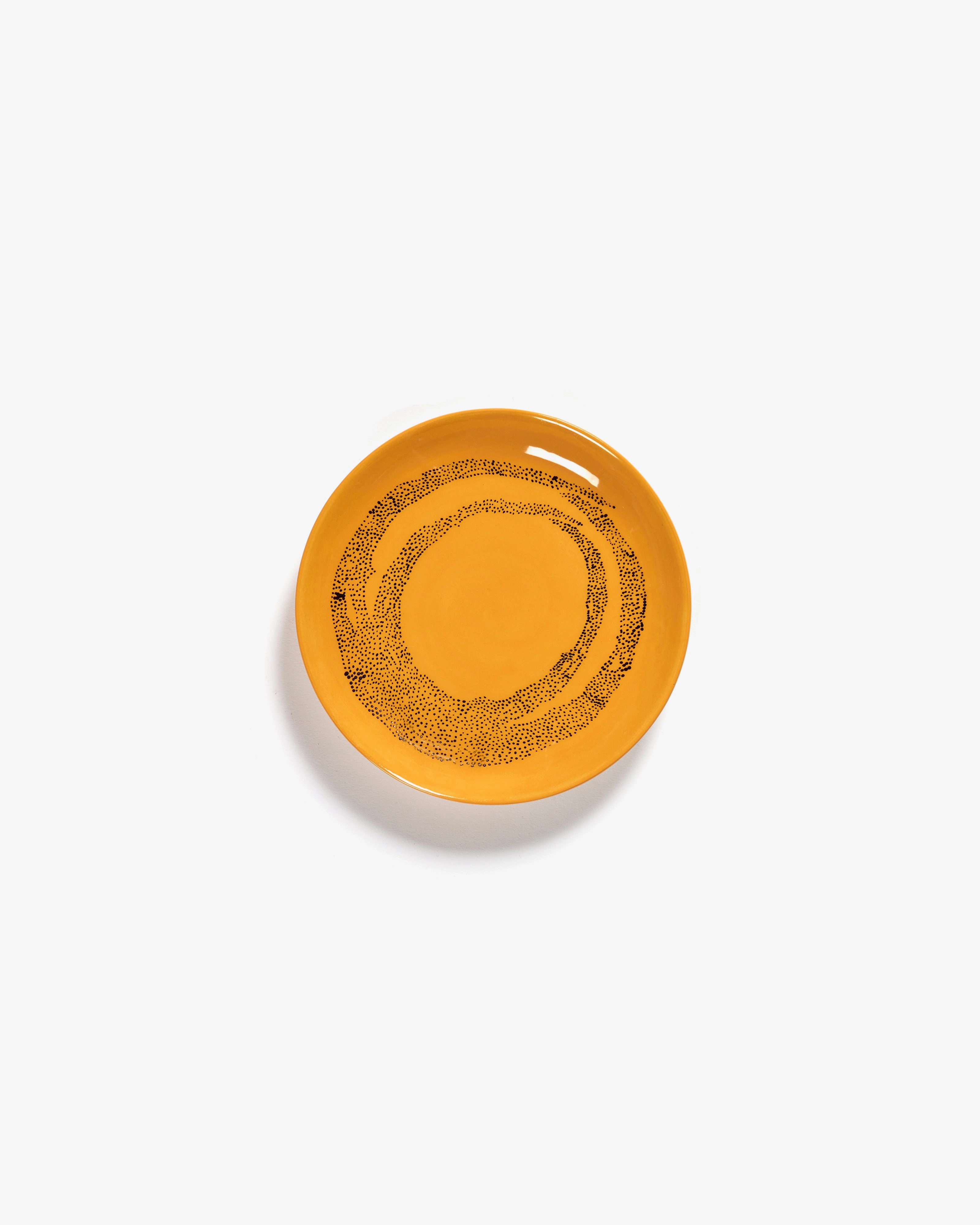 Dessert plate yellow - black dots Feast Buy Dinnerware online shop