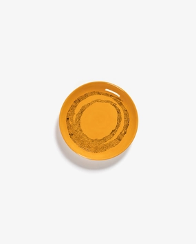 Dessert plate yellow - black dots Feast Buy Dinnerware online shop