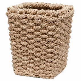 Destin Seagrass Square Waste Basket, Tapered Decorative Baskets clearance deals