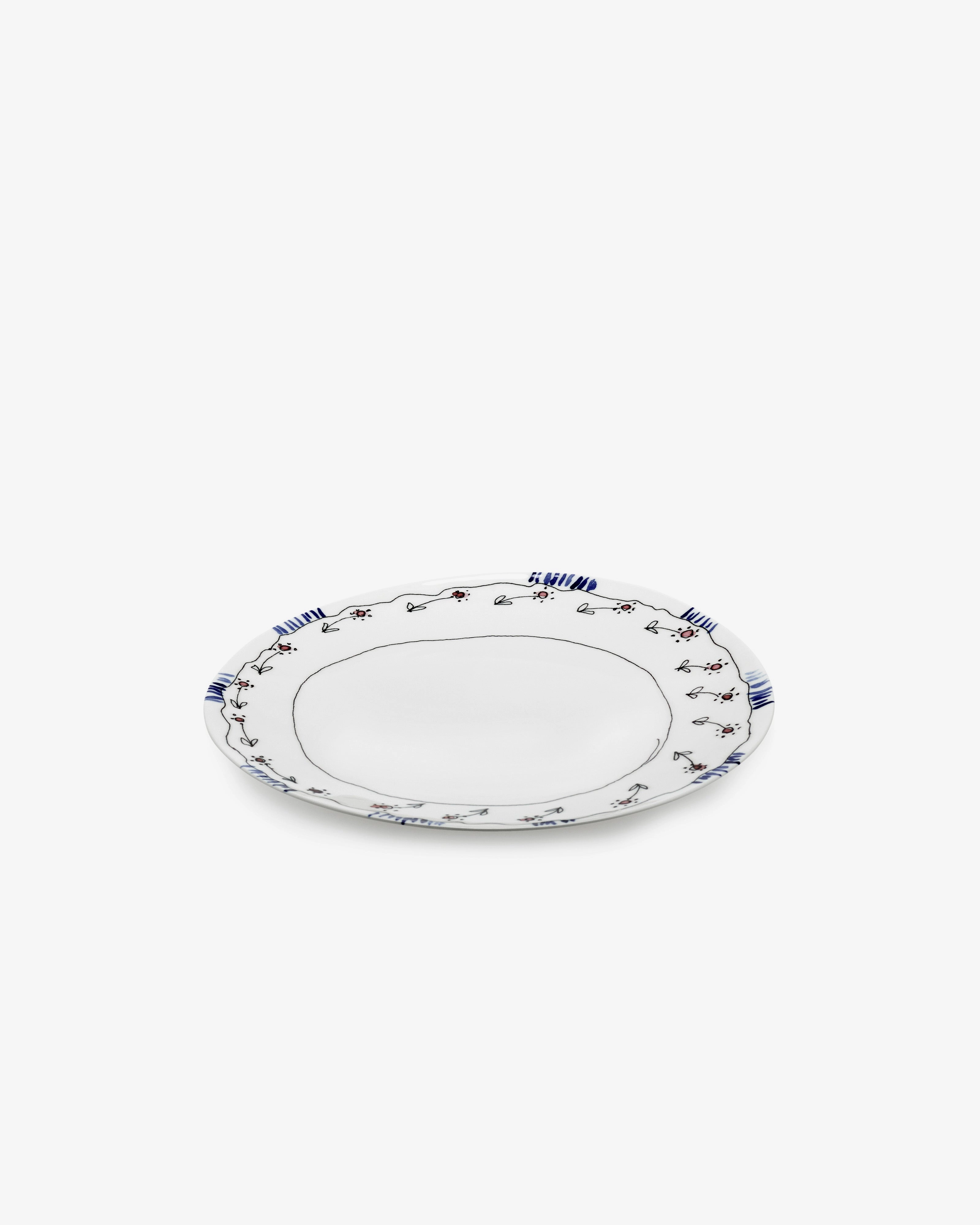 Dinner plate Anemone milk Midnight Flowers Buy Dinnerware online shop