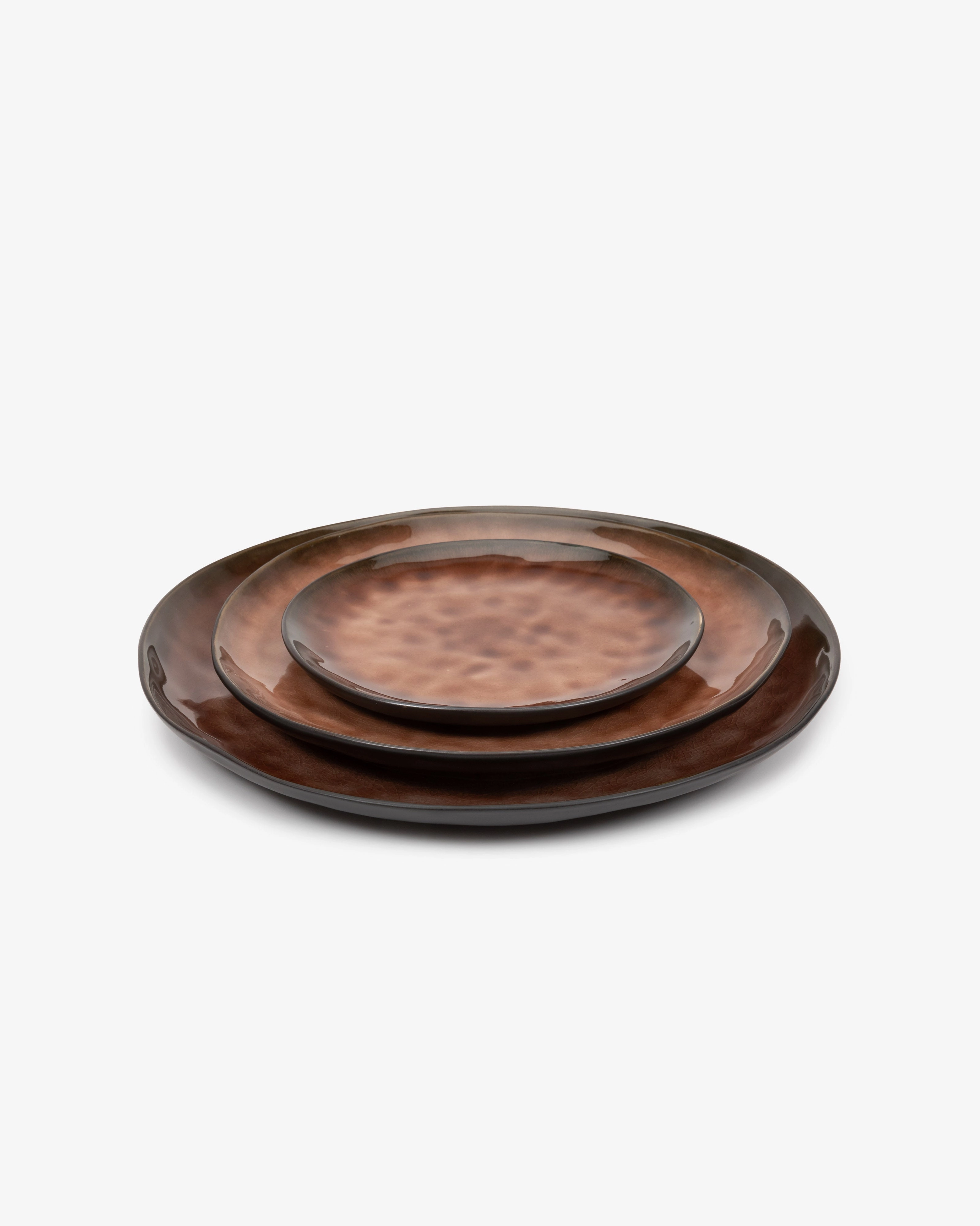 Dinner plate brown Pure