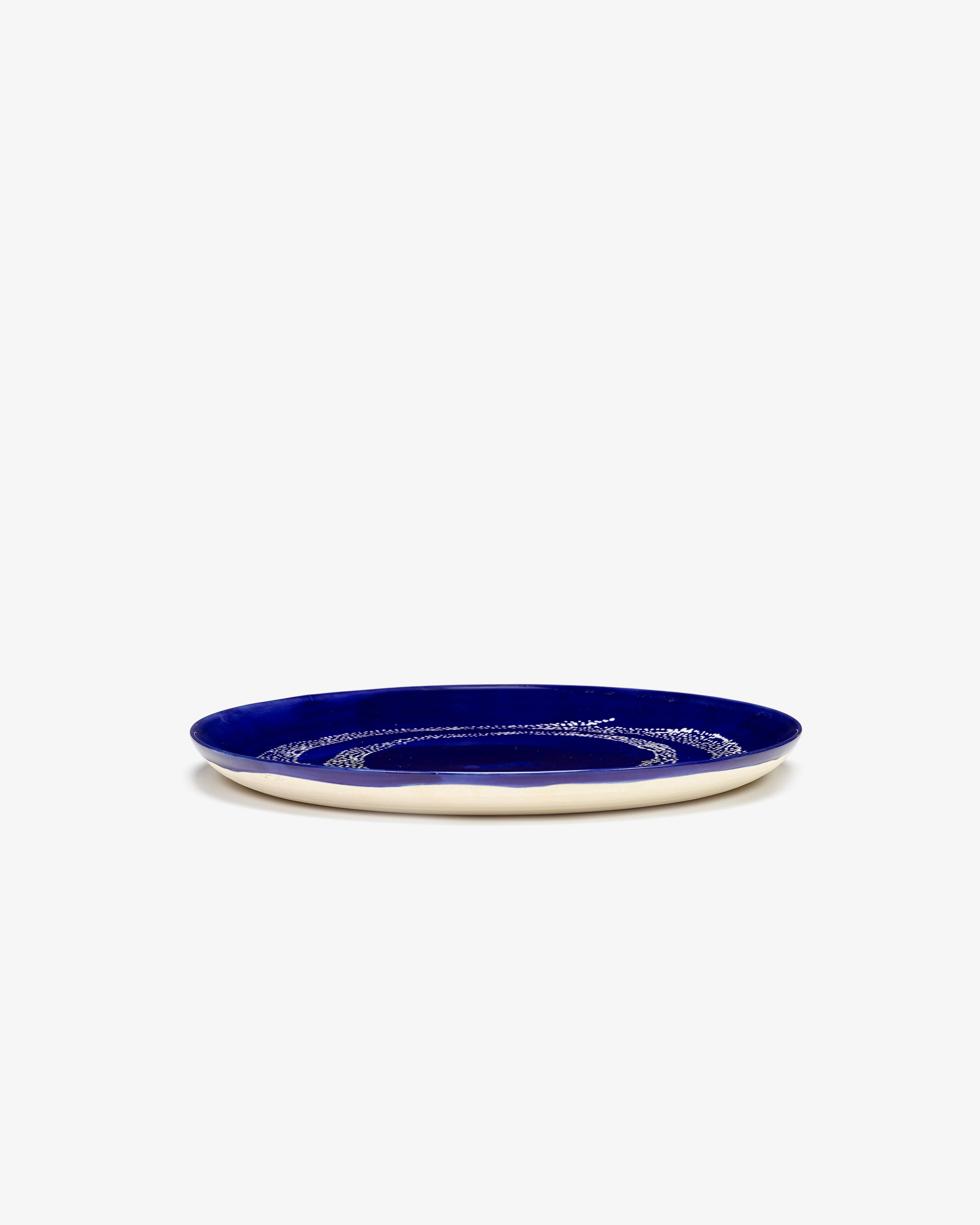 Dinner plate dark blue - white dots Feast