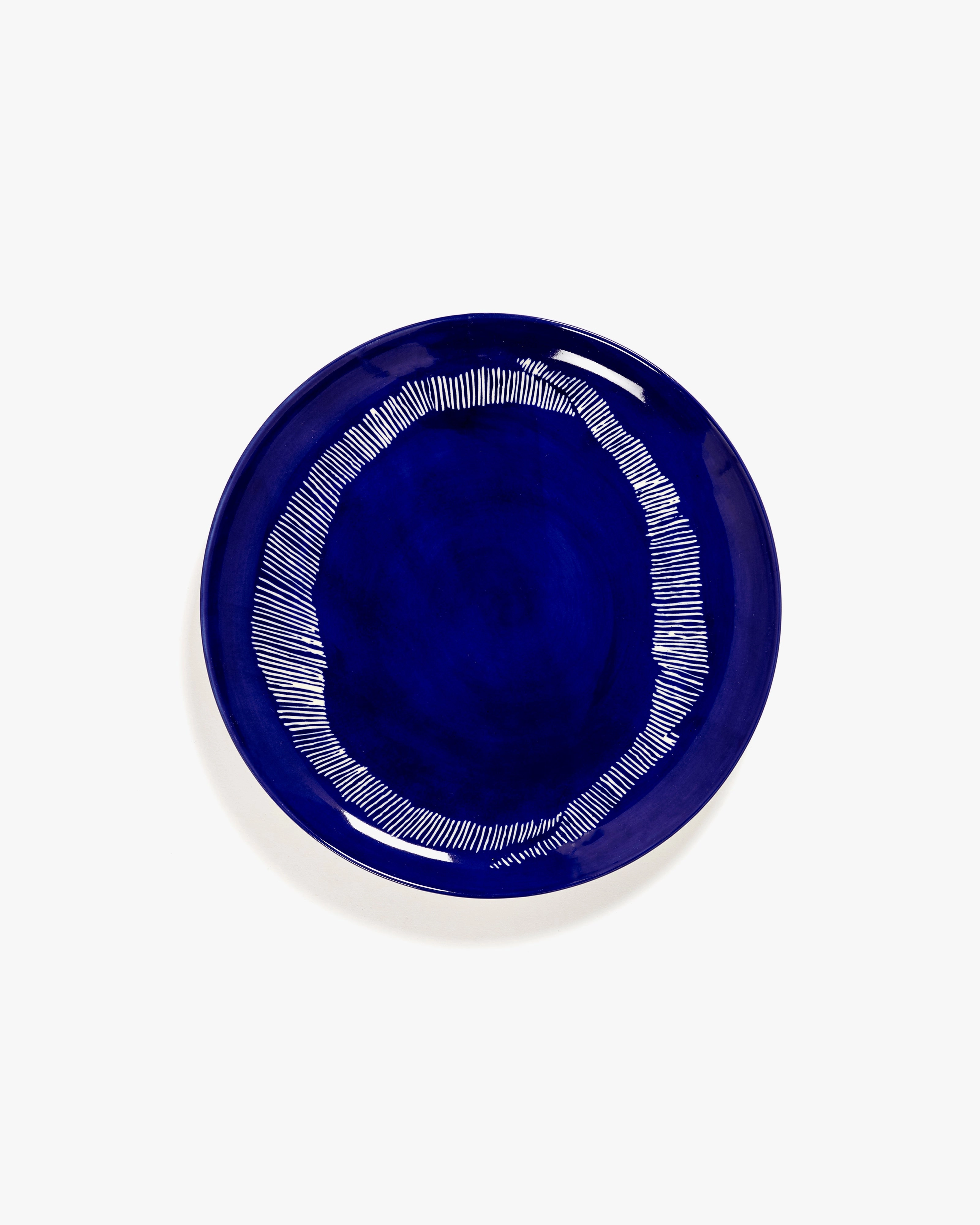 Dinner plate dark blue - white stripes Feast Buy Dinnerware online shop