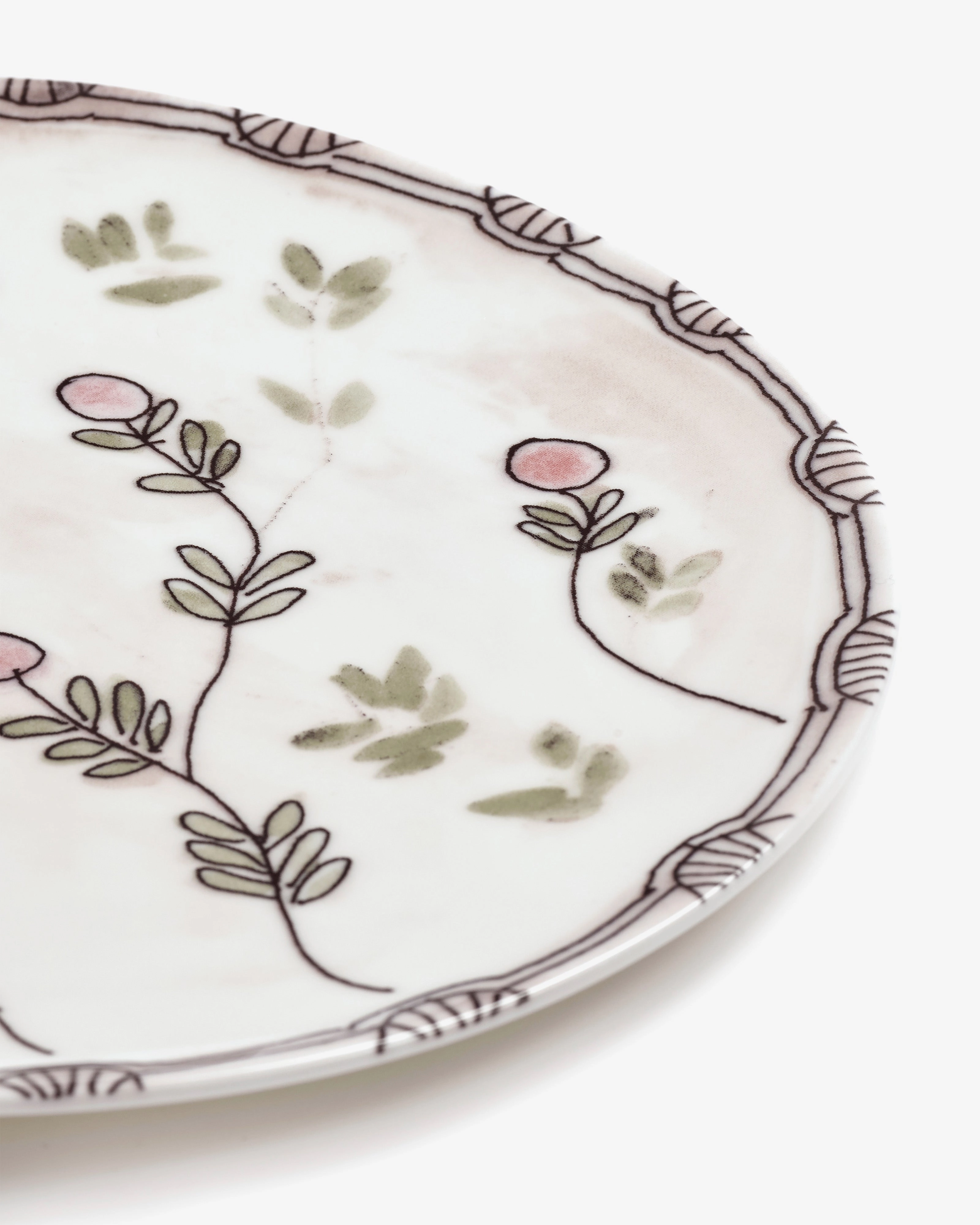 Dinner plate Mirtillo nude Midnight Flowers