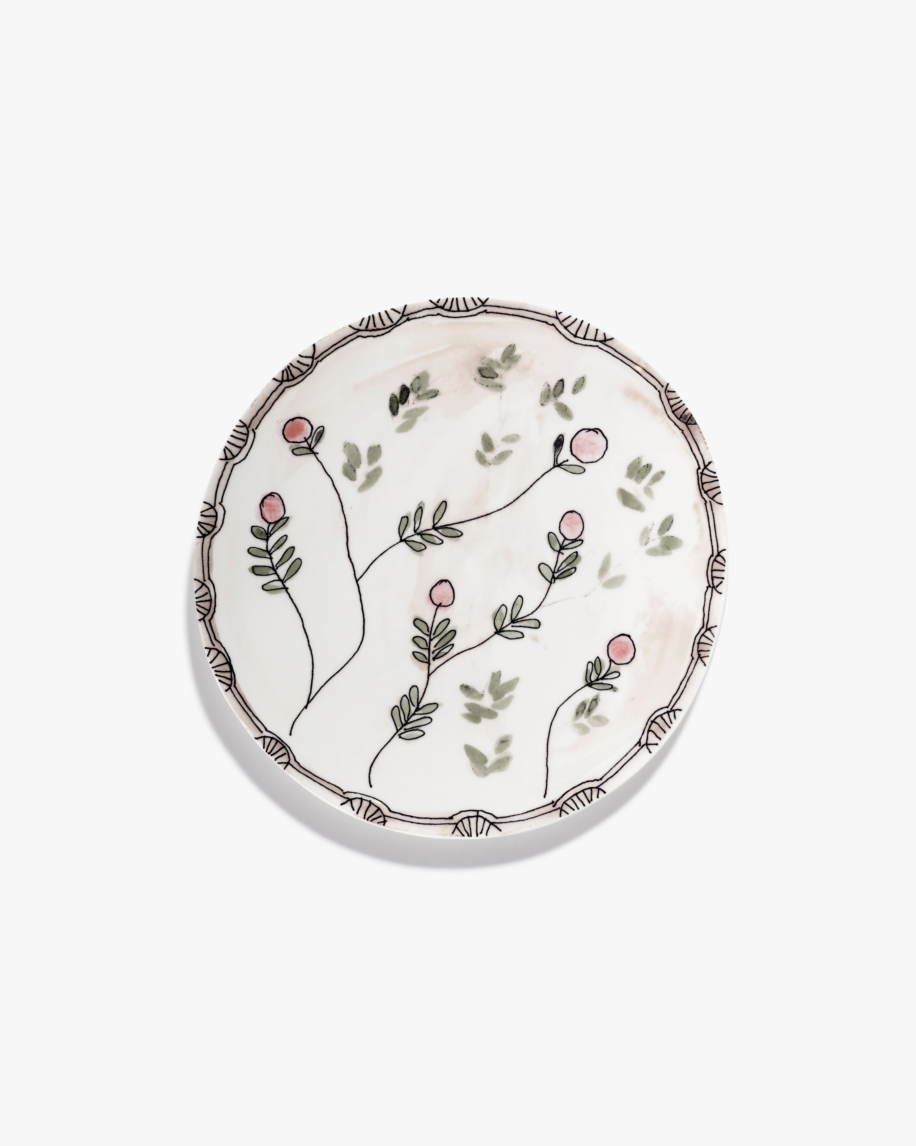 Dinner plate Mirtillo nude Midnight Flowers