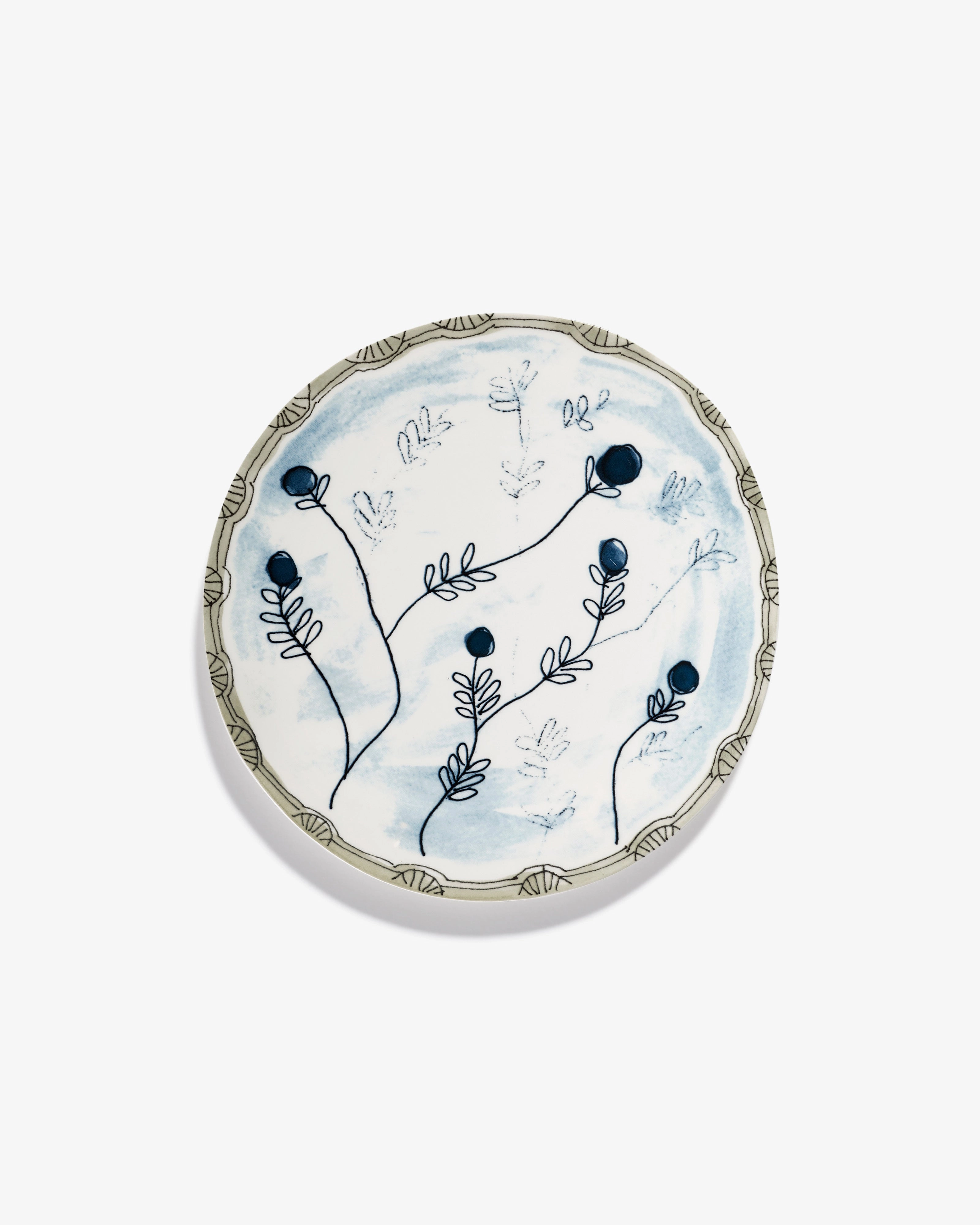 Dinner plate Mirtillo tea Midnight Flowers