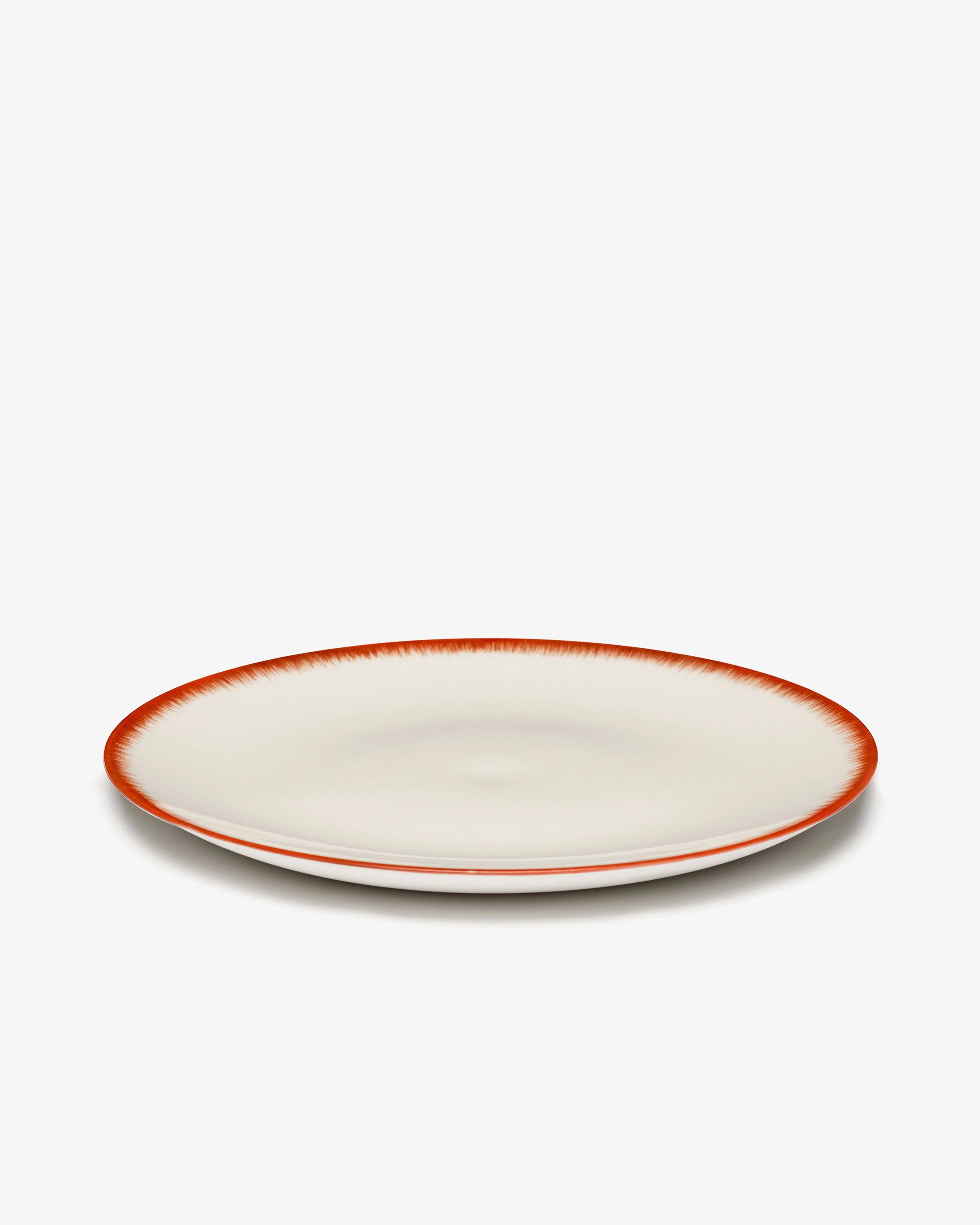 Dinner plate white/red variation 2 D