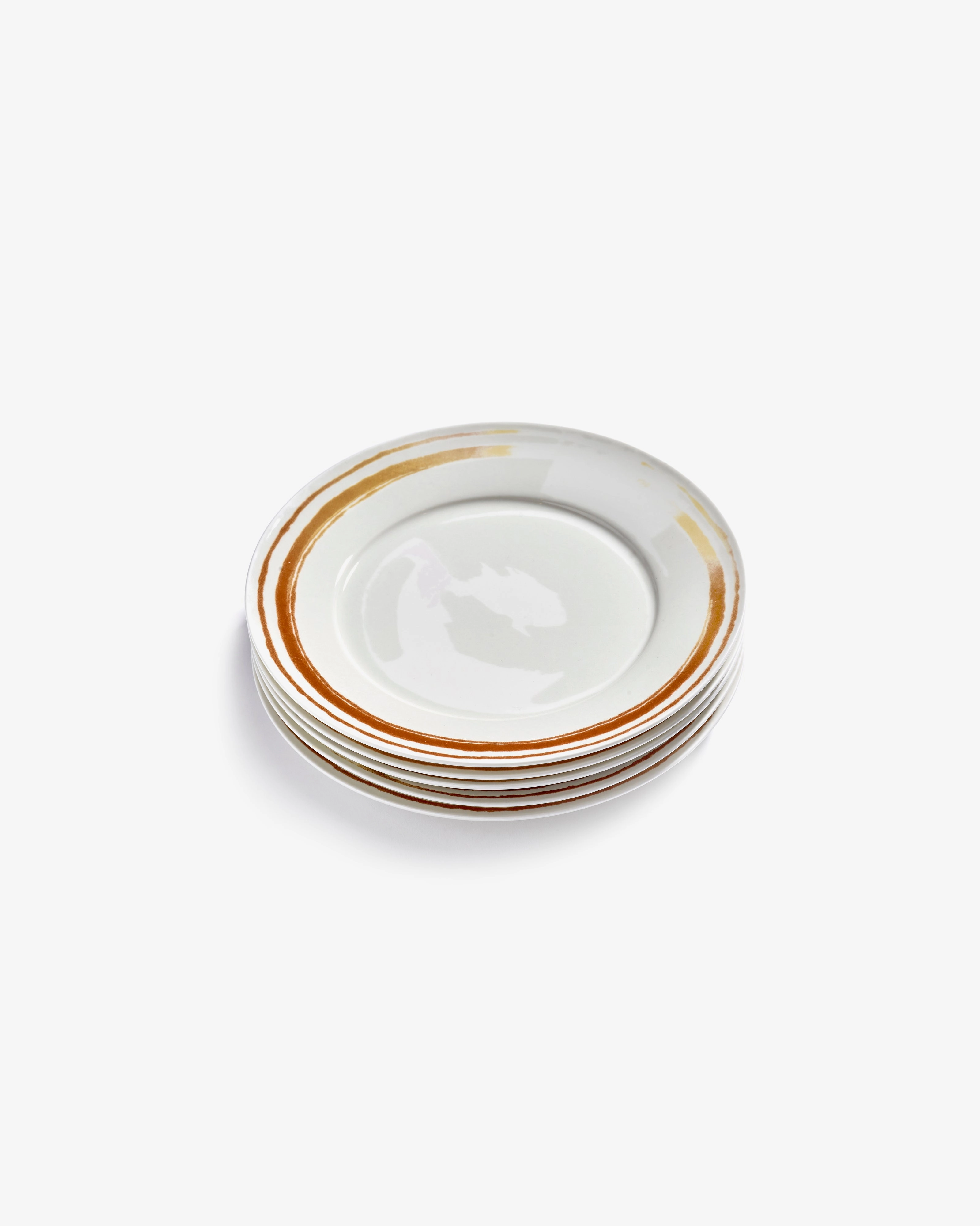 Dinner plates set/5 white Plates by Luc Tuymans