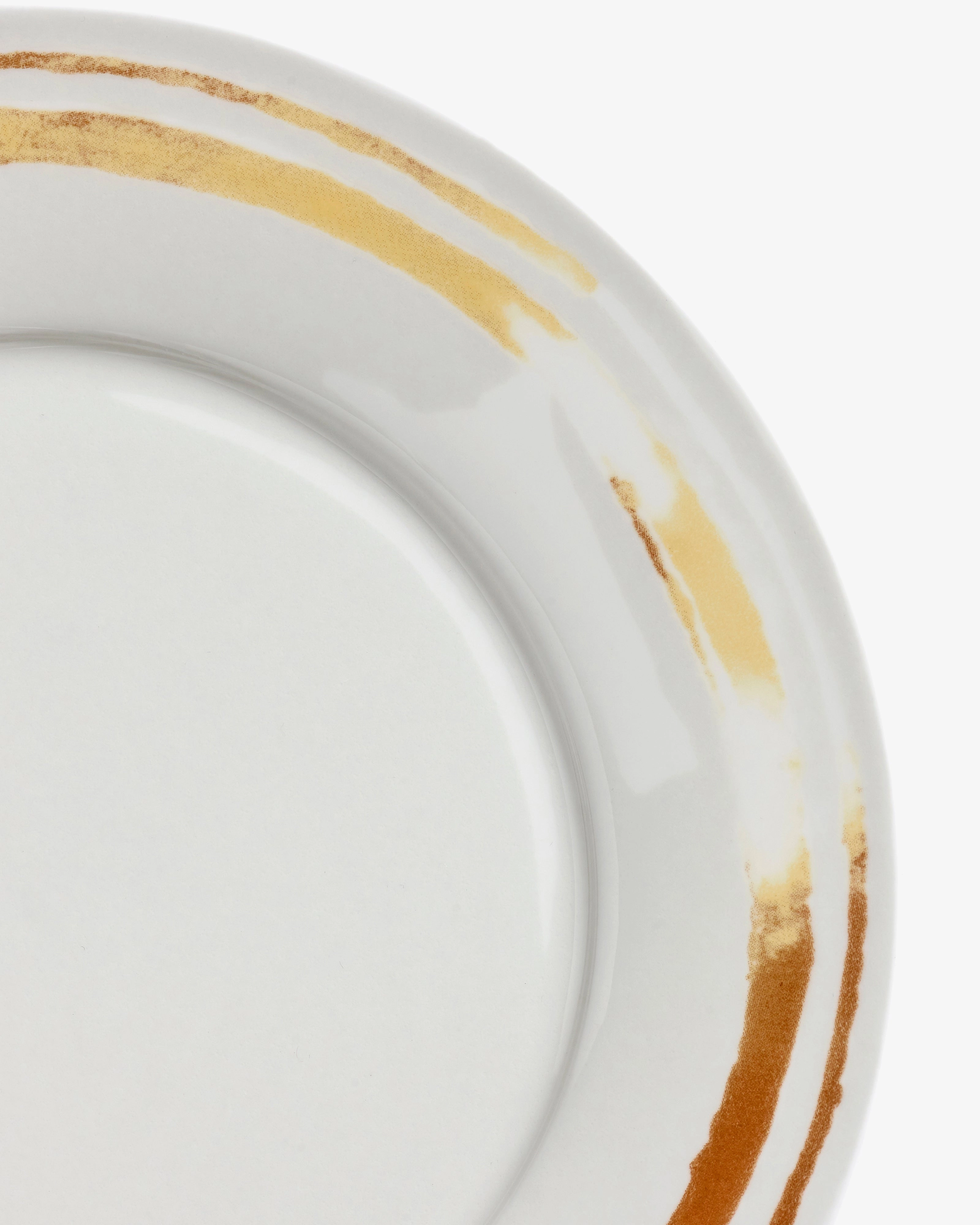 Dinner plates set/5 white Plates by Luc Tuymans