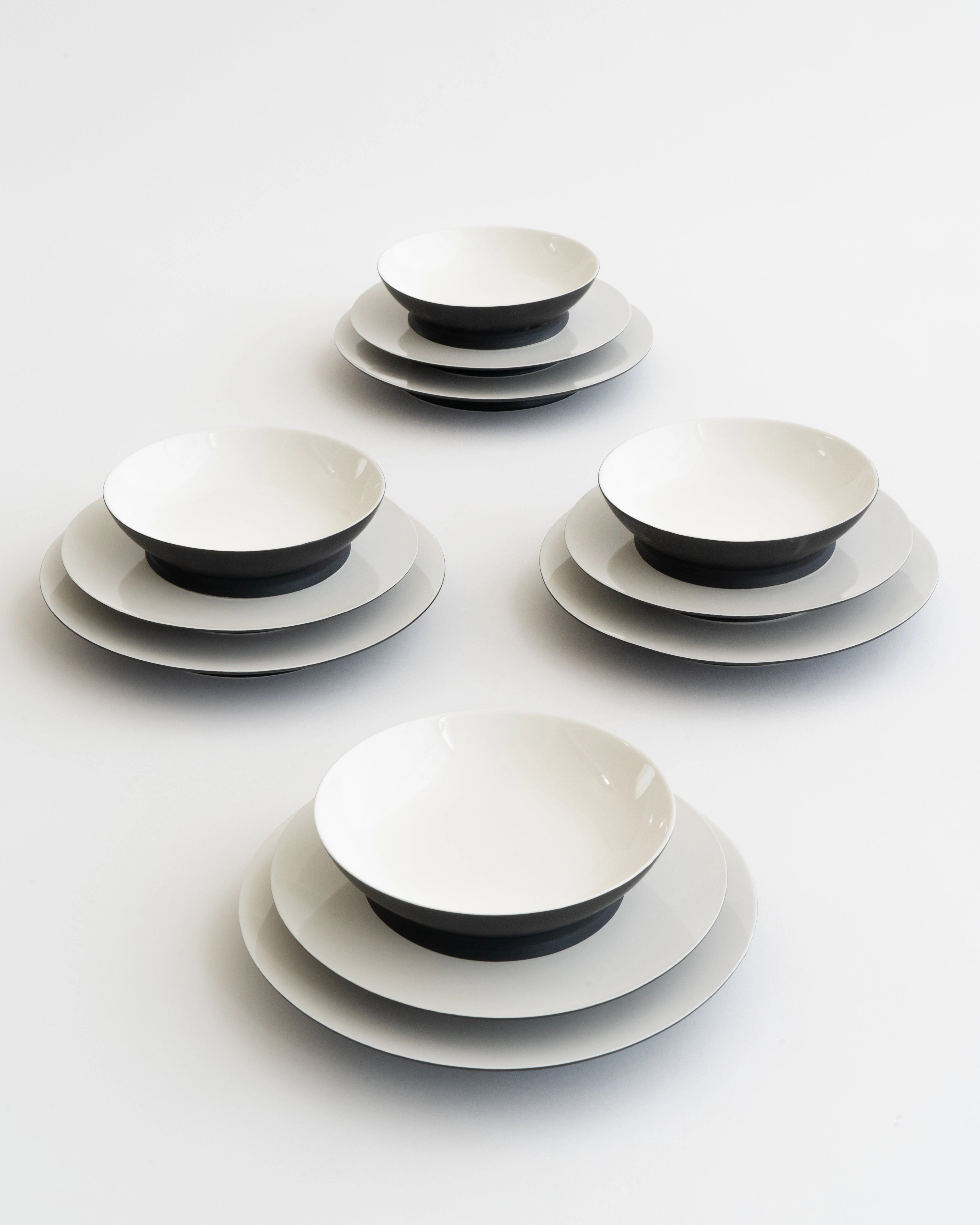 Dinner Set 12 pieces Black/off white Ra Buy Dinnerware online shop