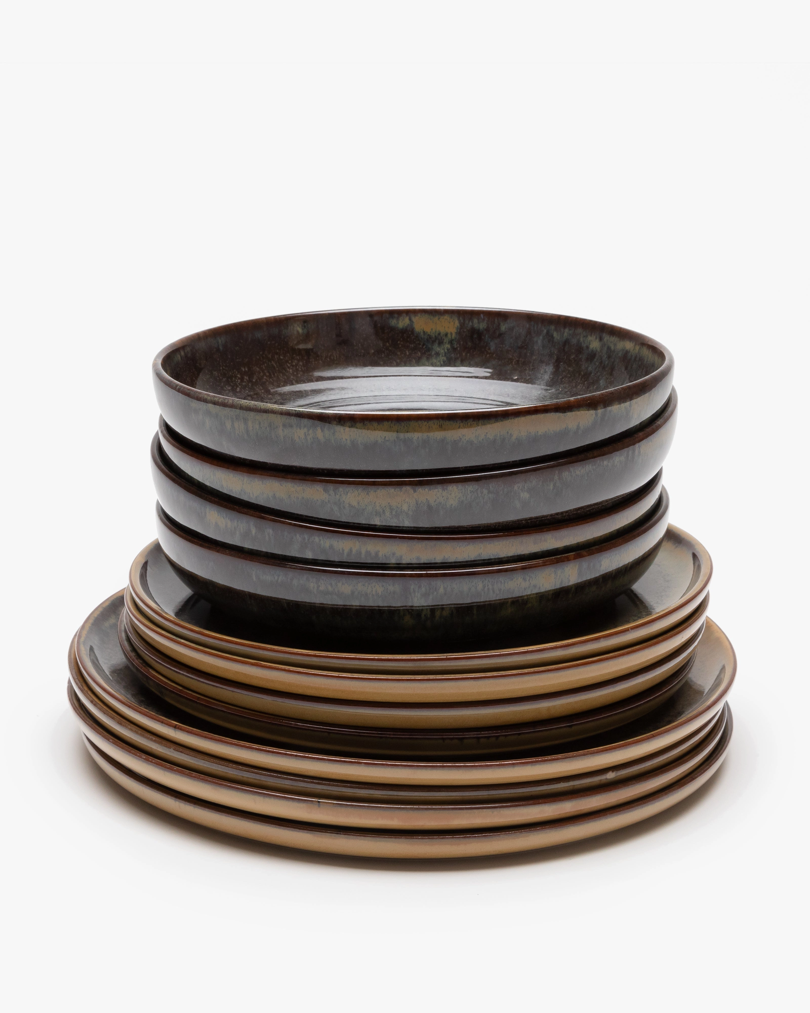 Dinner Set 12 pieces  indi gray Surface