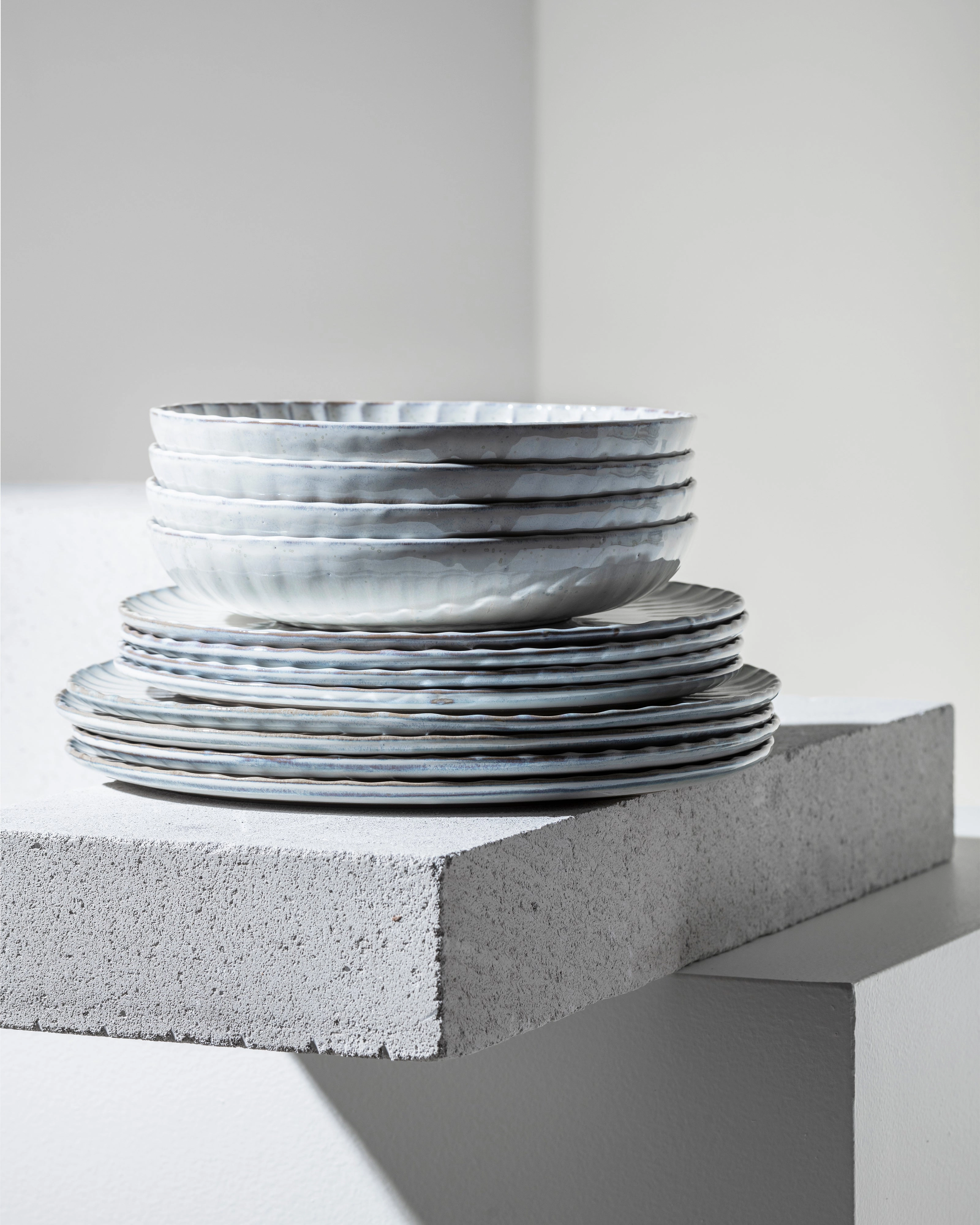 Dinner Set 12 pieces white Inku