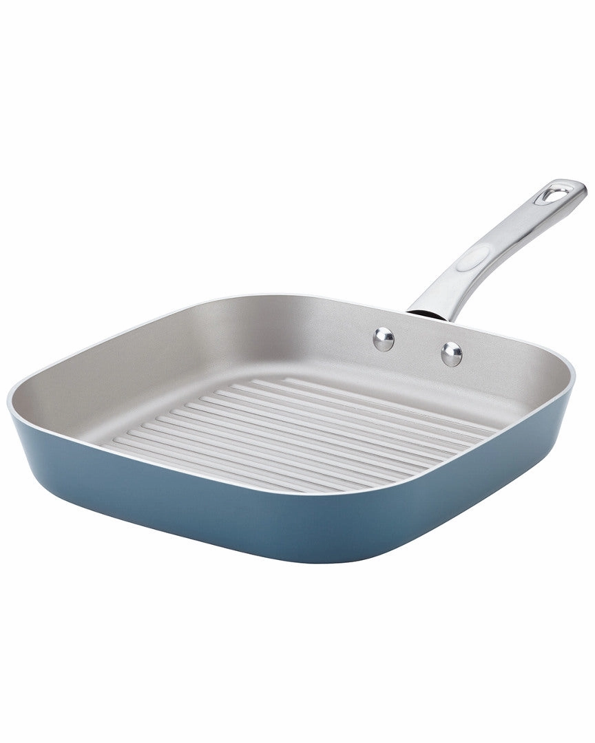 DISCONTINUED Ayesha Curry Home Collection Porcelain Enamel Nonstick Square Grill Cookware online kitchen sale