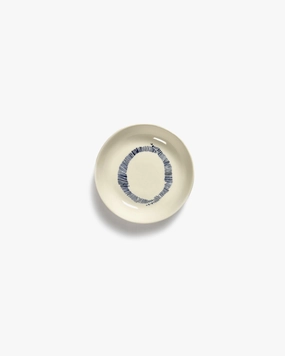 Dish S white swirl - blue stripes Feast Buy Dinnerware online shop