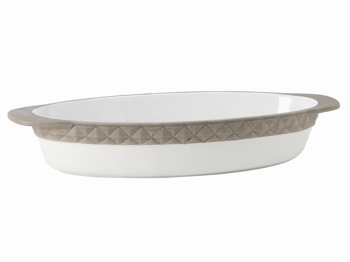 DisplayTux Casserole Oval 3-1/2qt 17-3/4"(15-3/4" w/o handle)x8-1/2"x3", 2 Pieces Bakeware online promo
